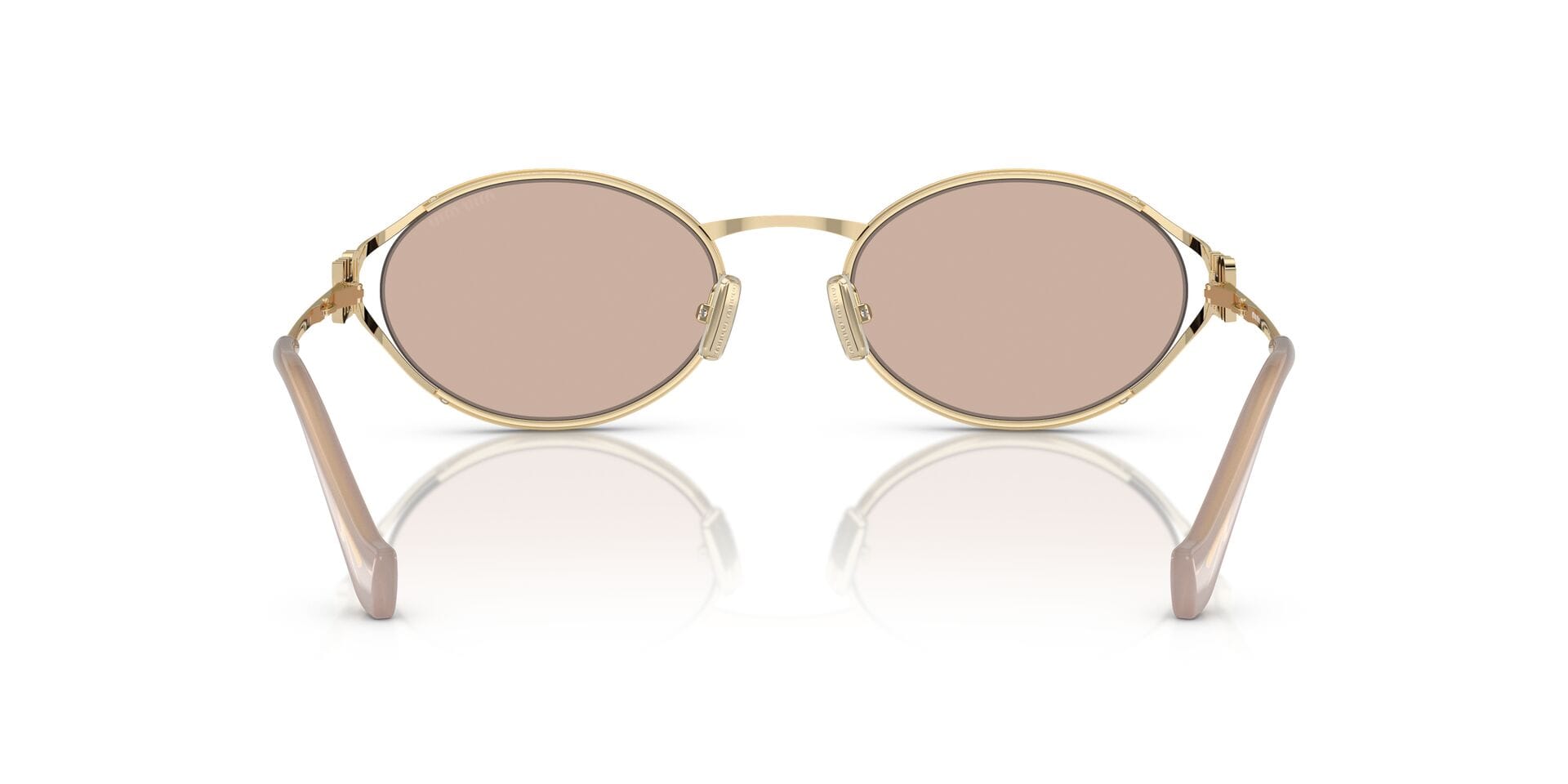 Miu Miu 0MU52YS Sunglass Gold Female Metal Metal Sunglass — Gold frame — view 2