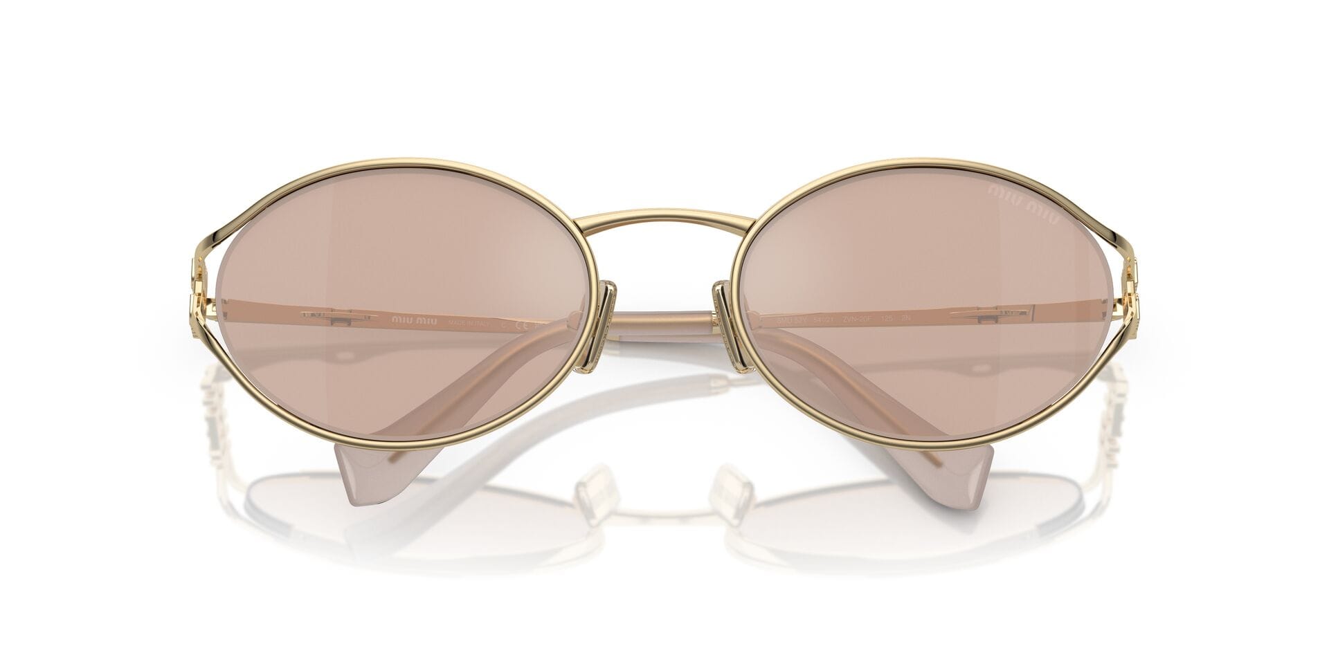 Miu Miu 0MU52YS Sunglass Gold Female Metal Metal Sunglass — Gold frame — view 7
