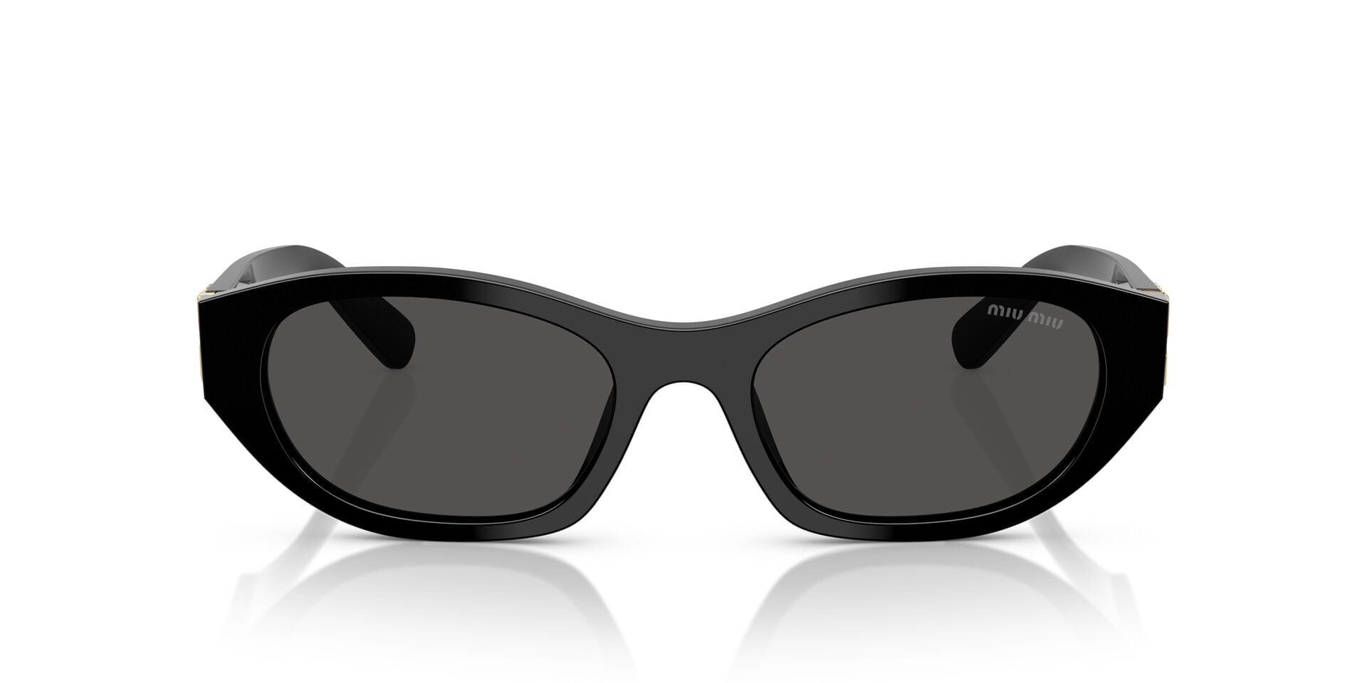 Miu Miu 0MUA03SF Sunglass Black Female Shell Shell Sunglass — Black frame — view 4