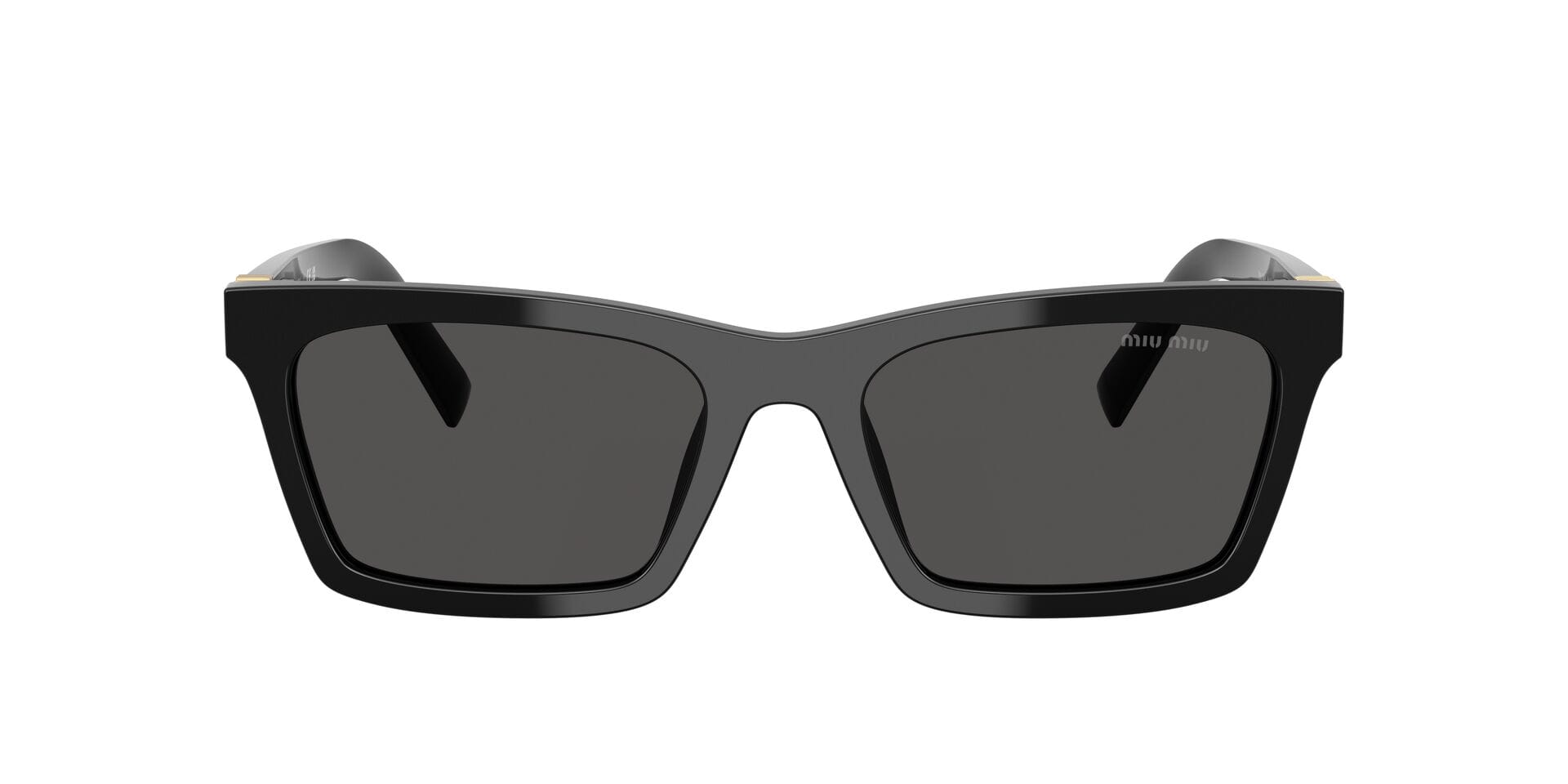 Miu Miu 0MUA05S Sunglass Black Female Shell Shell Sunglass — Black frame — alternate view