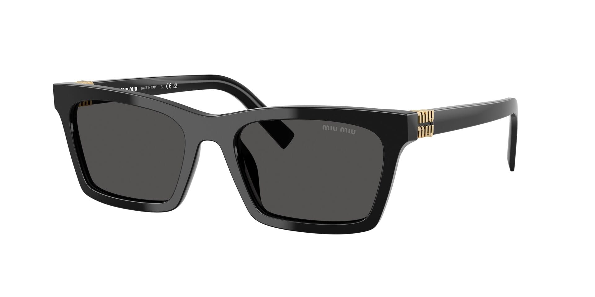 Miu Miu 0MUA05S Sunglass Black Female Shell Shell Sunglass — Black frame — view 9