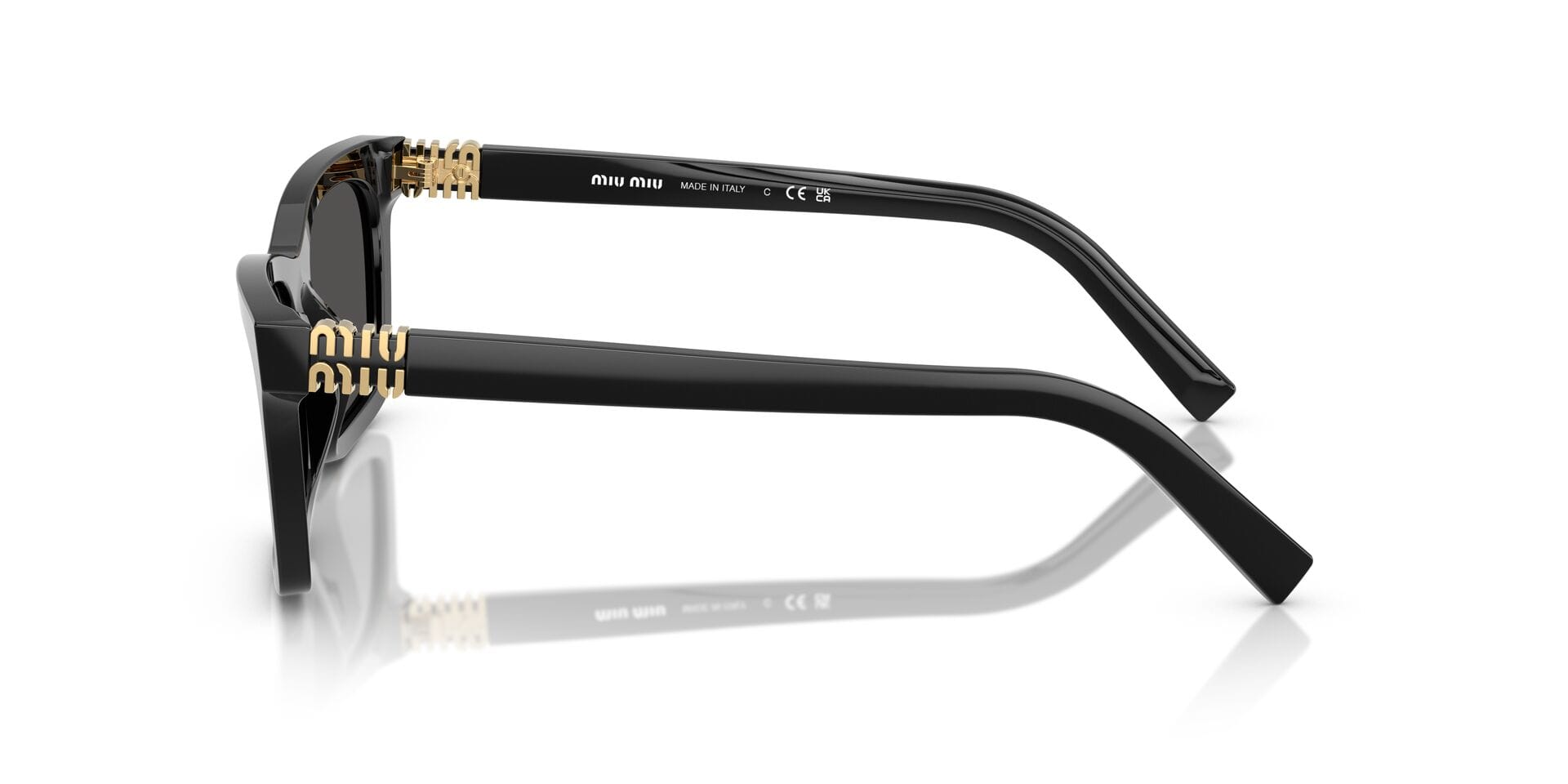 Miu Miu 0MUA05S Sunglass Black Female Shell Shell Sunglass — Black frame — view 14