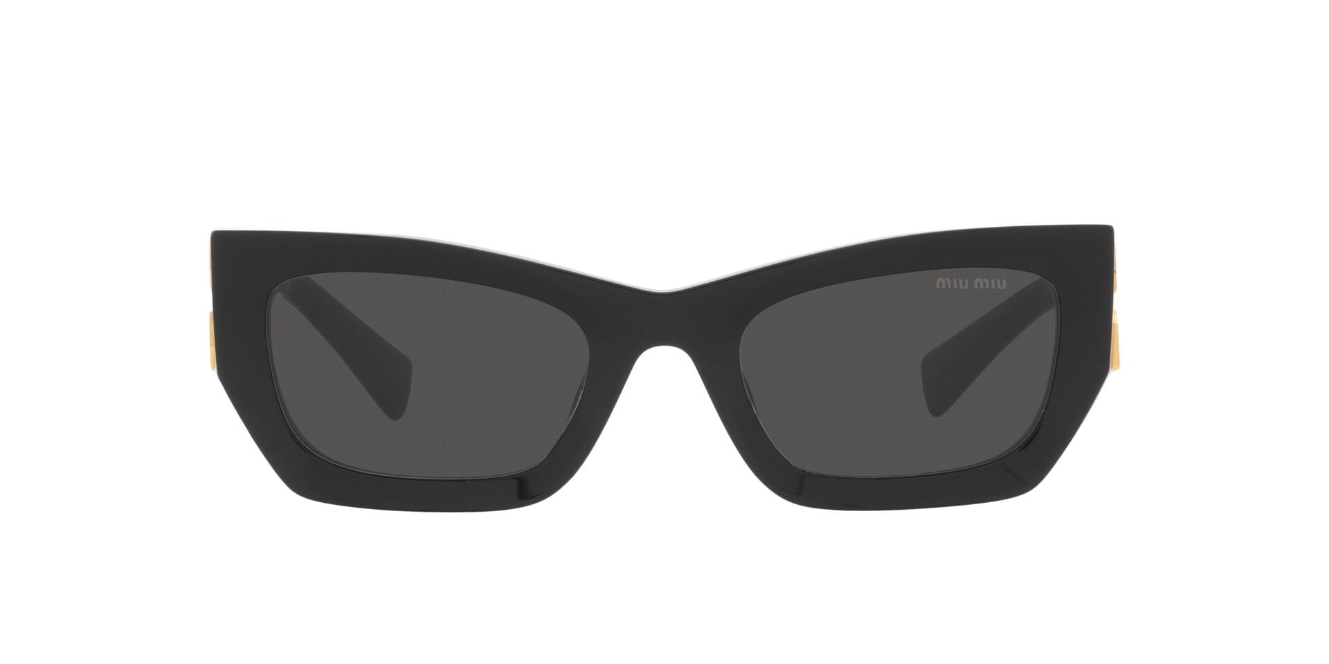 Miu Miu 0MU09WS Sunglass Black Female Shell Shell Sunglass — Black frame — view 2