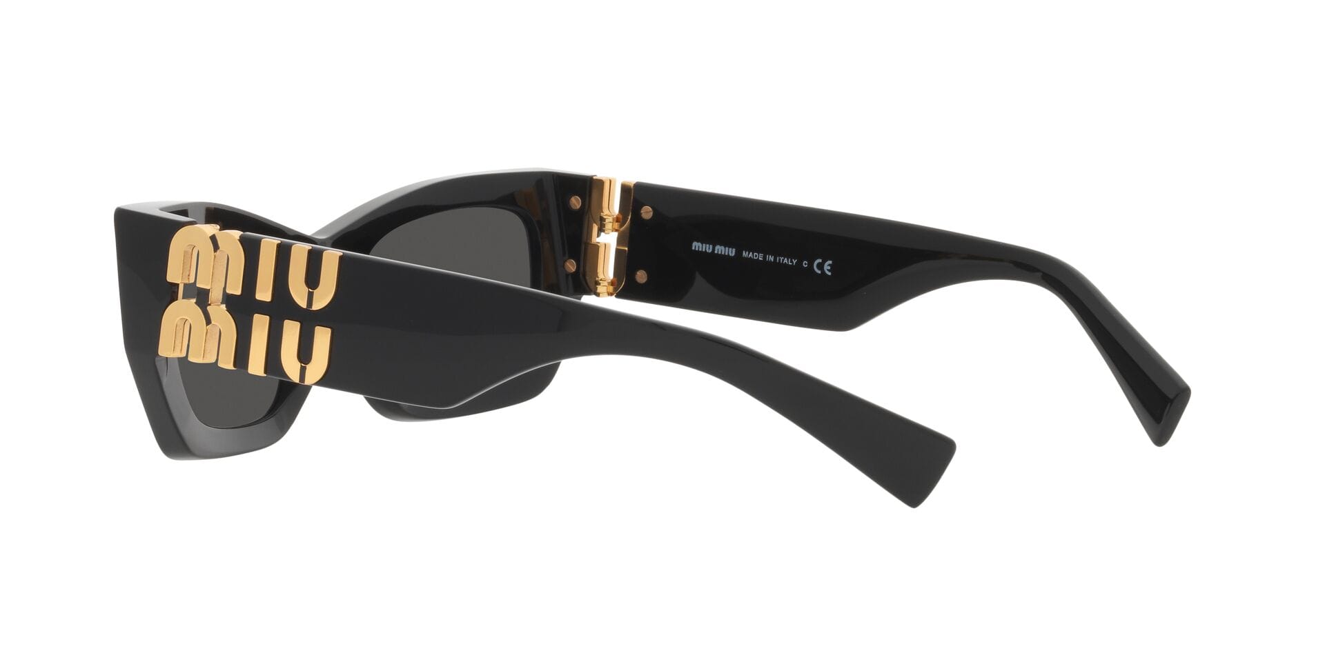 Miu Miu 0MU09WS Sunglass Black Female Shell Shell Sunglass — Black frame — view 5