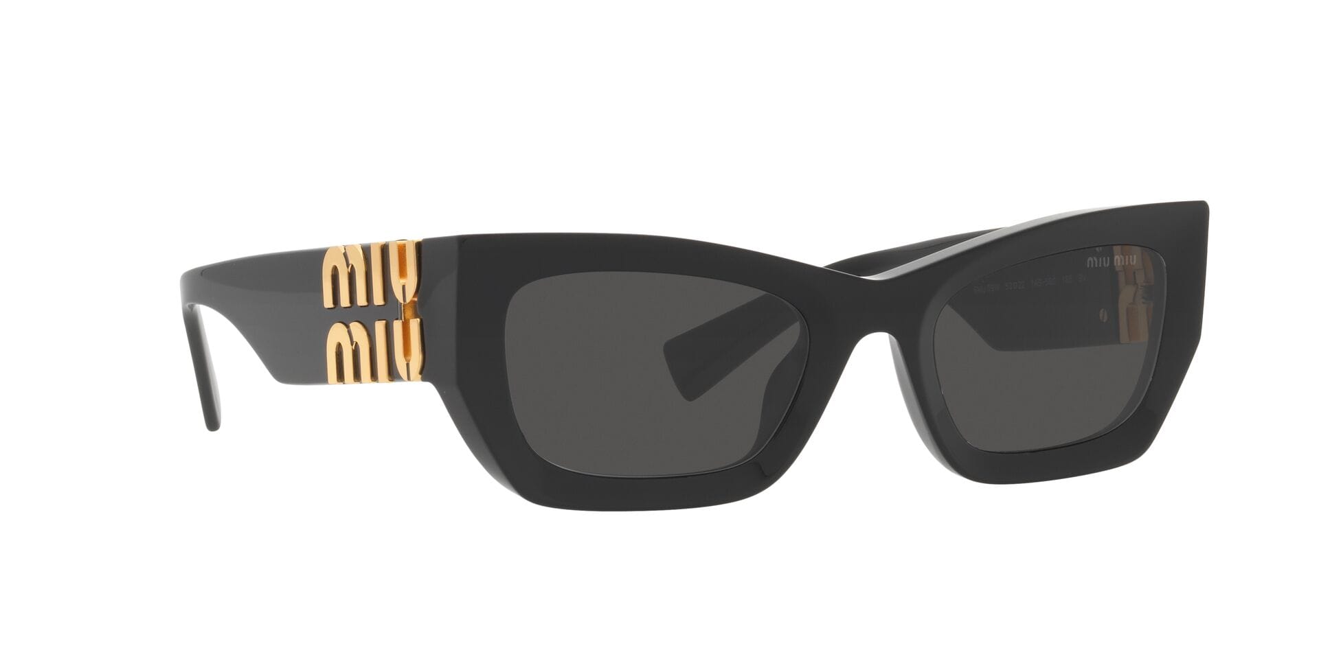 Miu Miu 0MU09WS Sunglass Black Female Shell Shell Sunglass — Black frame — view 12