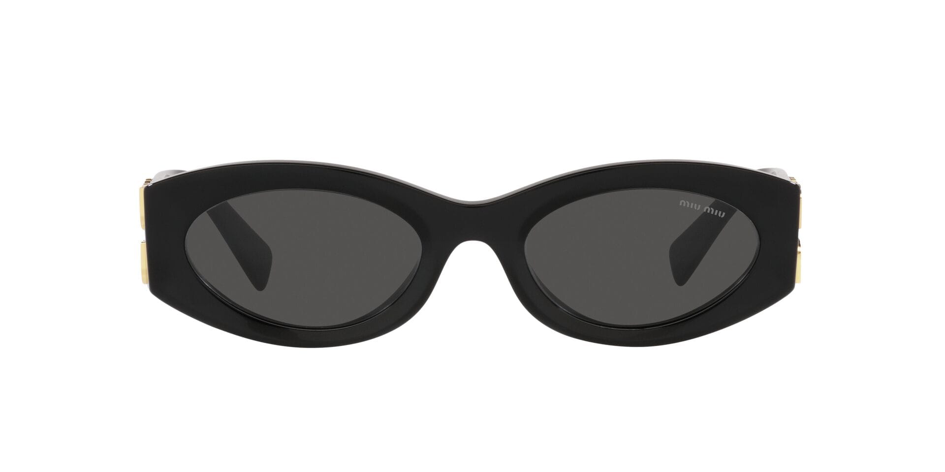 Miu Miu 0MU11WS Sunglass Black Female Shell Shell Sunglass — Black frame — view 1