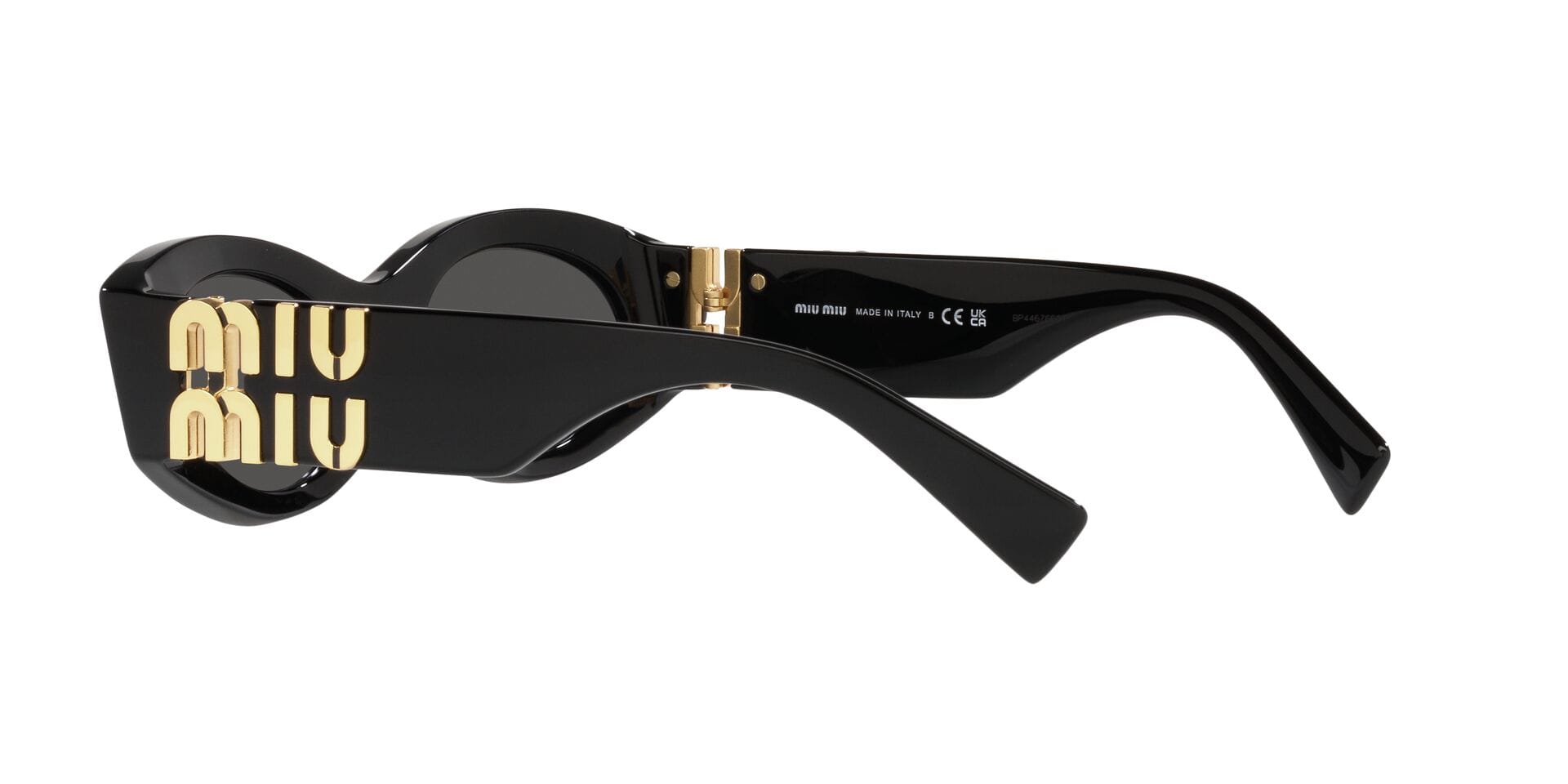 Miu Miu 0MU11WS Sunglass Black Female Shell Shell Sunglass — Black frame — view 5
