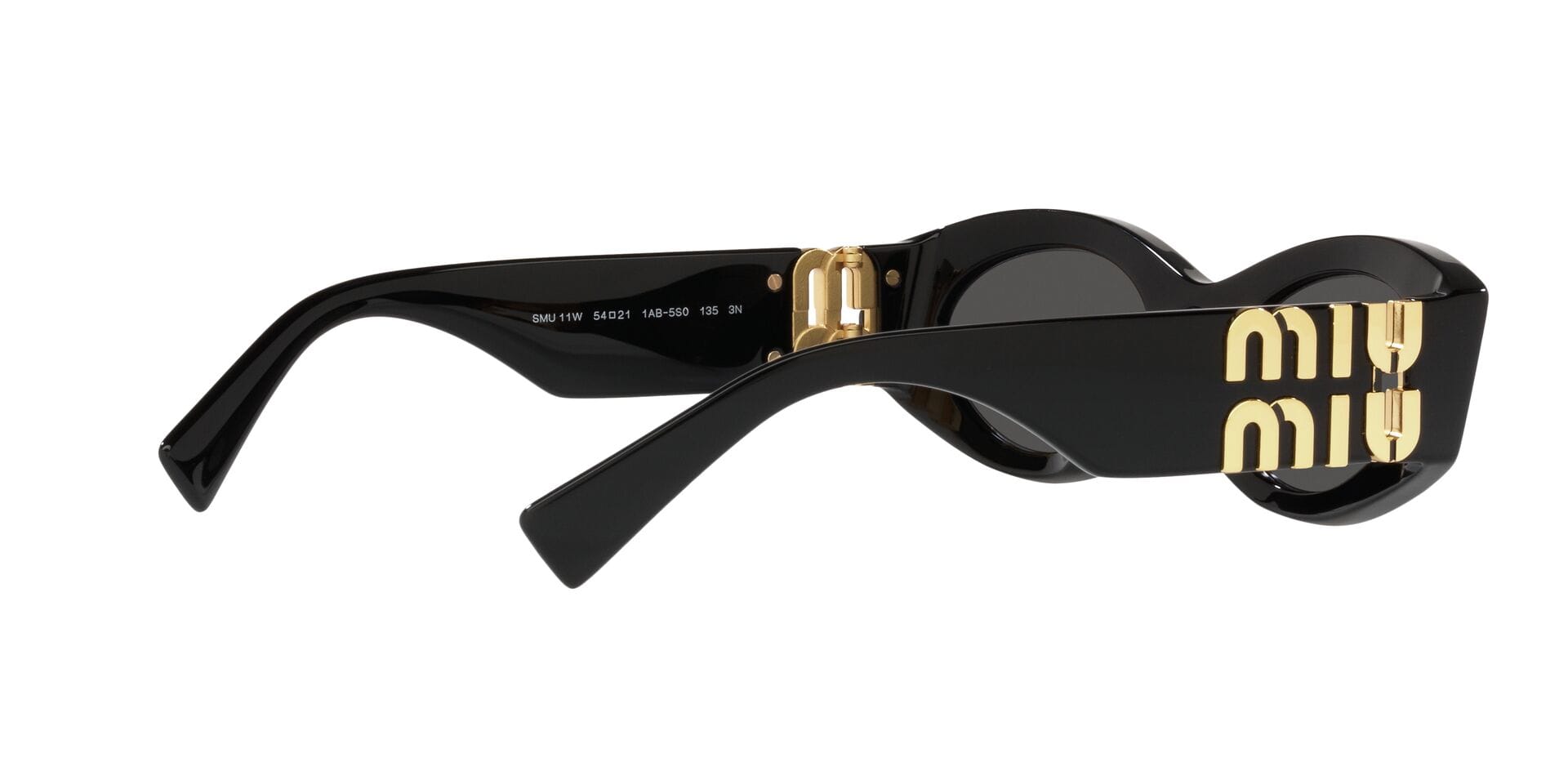 Miu Miu 0MU11WS Sunglass Black Female Shell Shell Sunglass — Black frame — view 9