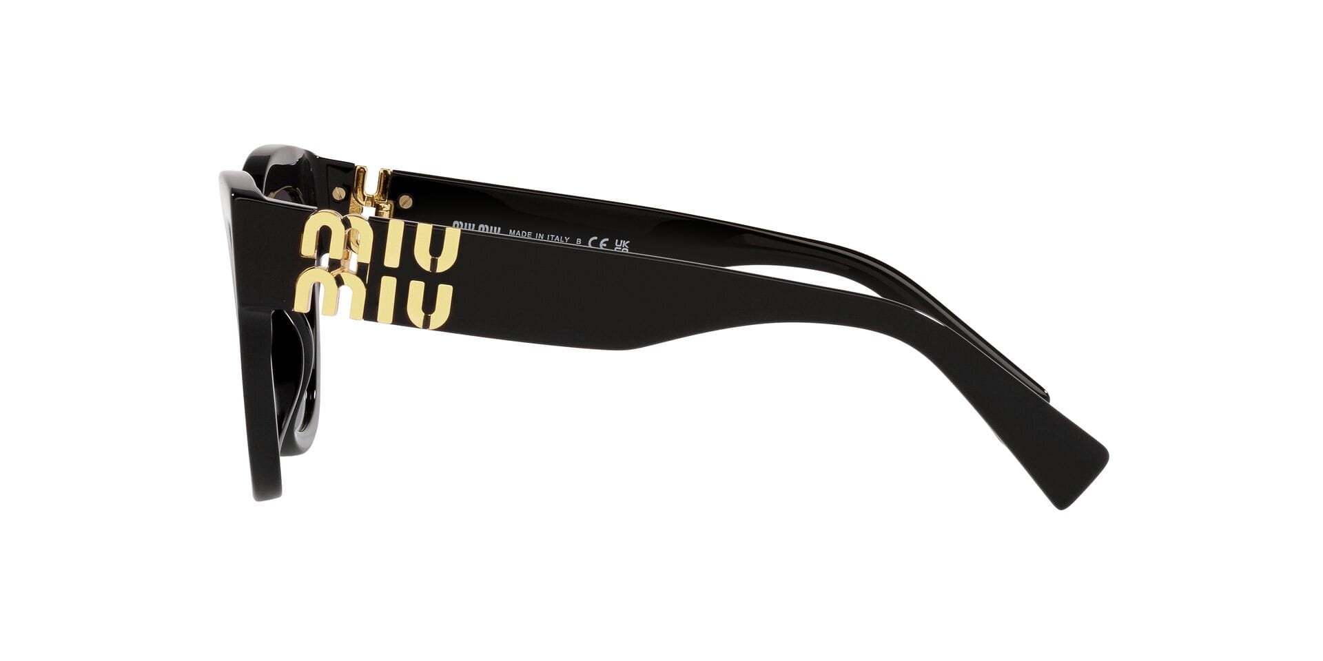 Miu Miu 0MU01YS Sunglass Black Female Shell Shell Sunglass — Black frame — view 4