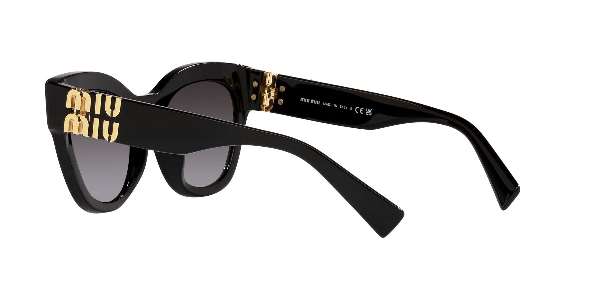 Miu Miu 0MU01YS Sunglass Black Female Shell Shell Sunglass — Black frame — view 5