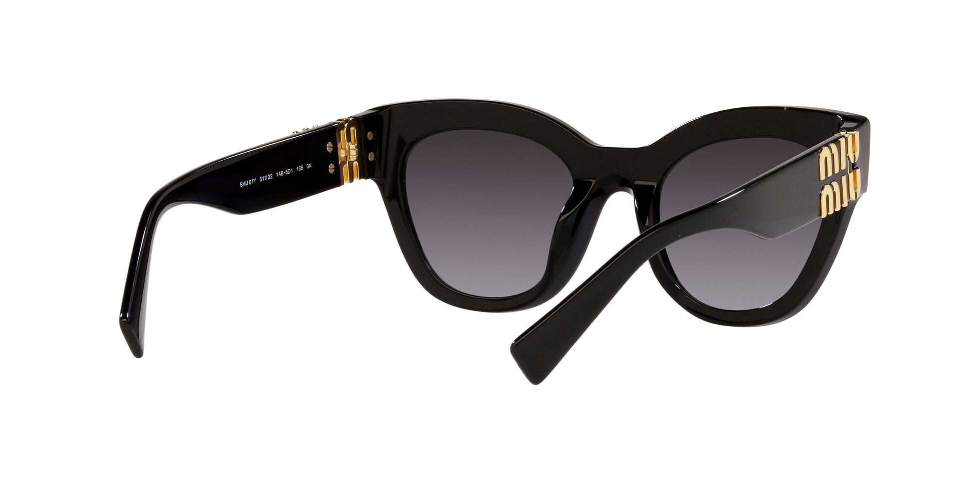 Miu Miu 0MU01YS Sunglass Black Female Shell Shell Sunglass — Black frame — view 8