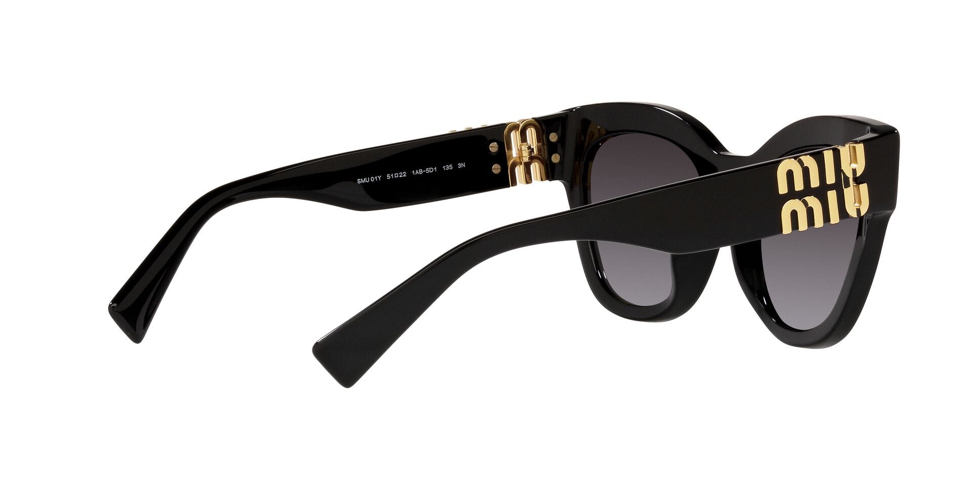 Miu Miu 0MU01YS Sunglass Black Female Shell Shell Sunglass — Black frame — view 9