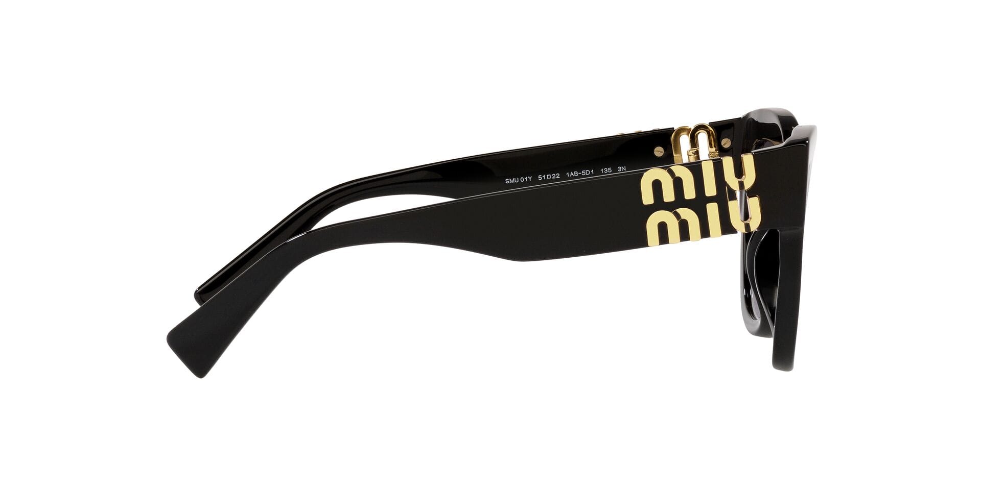 Miu Miu 0MU01YS Sunglass Black Female Shell Shell Sunglass — Black frame — view 10