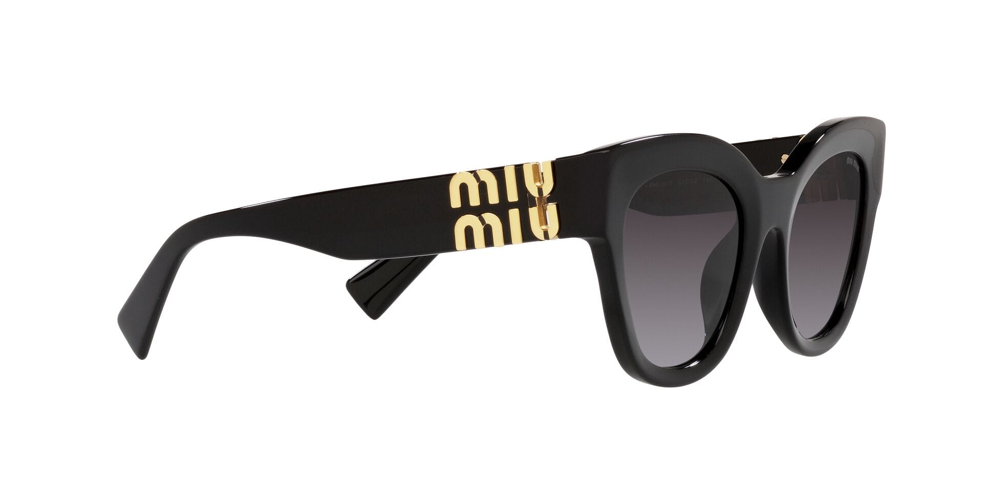 Miu Miu 0MU01YS Sunglass Black Female Shell Shell Sunglass — Black frame — view 11