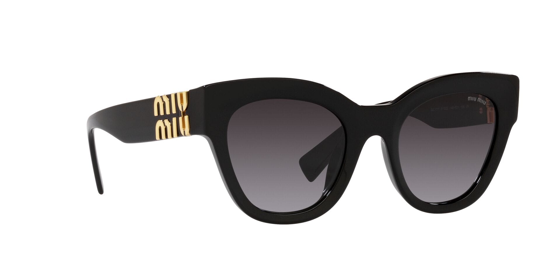 Miu Miu 0MU01YS Sunglass Black Female Shell Shell Sunglass — Black frame — view 12