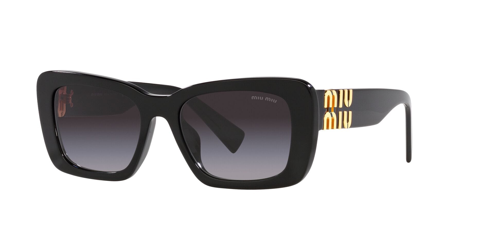 Miu Miu 0MU07YS Sunglass Black Female Shell Shell Sunglass — Black frame — view 1