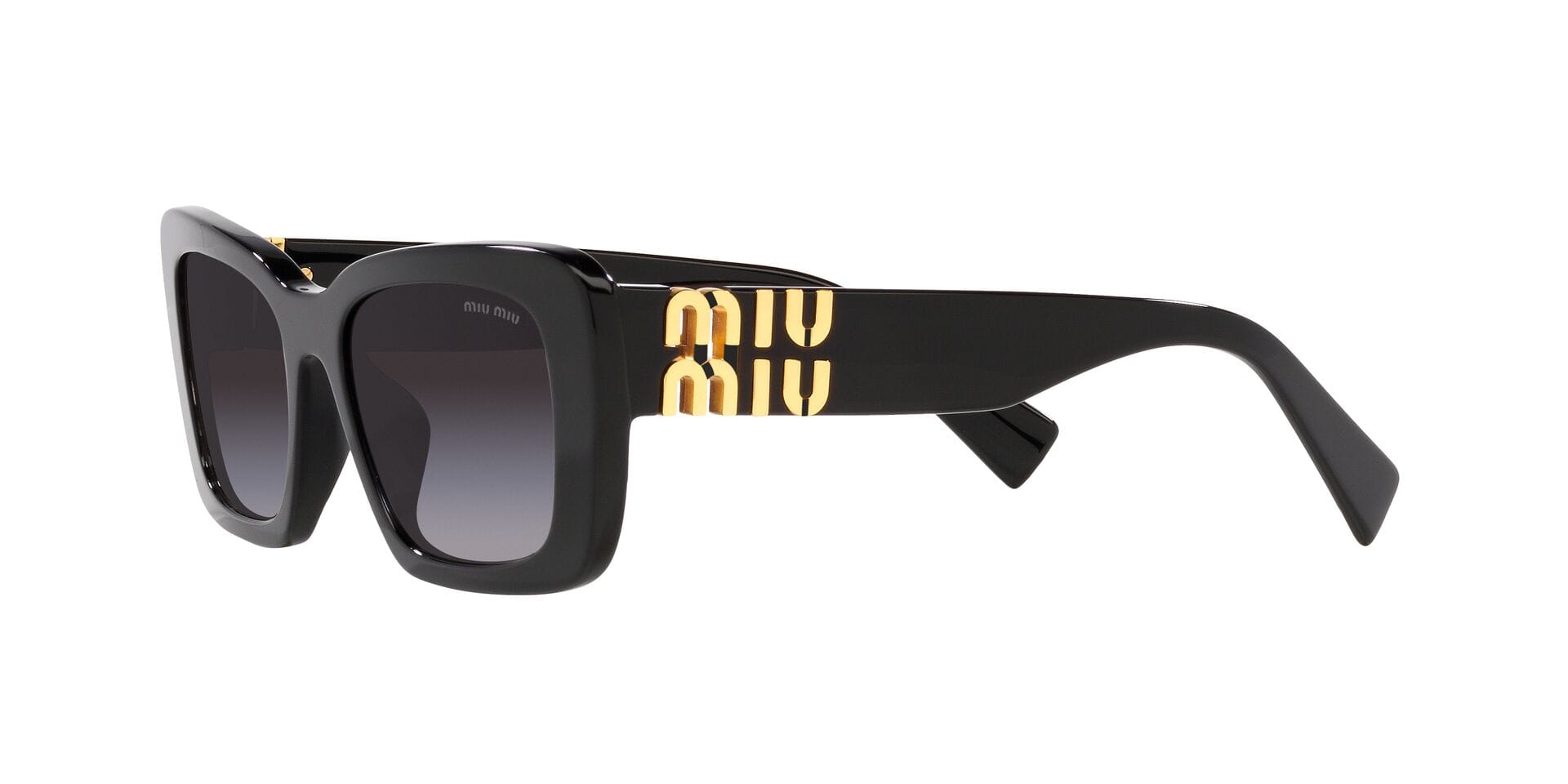 Miu Miu 0MU07YS Sunglass Black Female Shell Shell Sunglass — Black frame — view 3