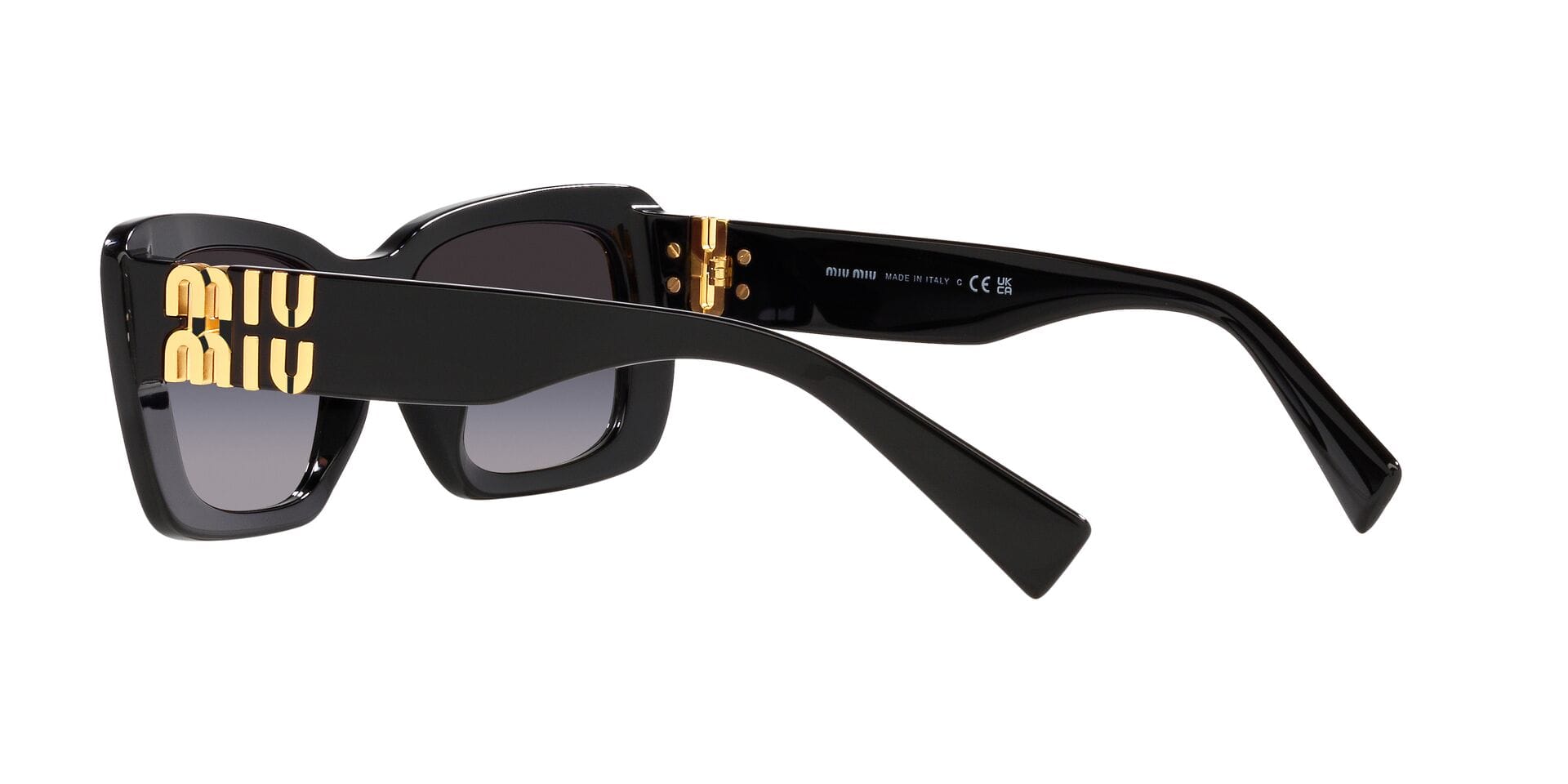 Miu Miu 0MU07YS Sunglass Black Female Shell Shell Sunglass — Black frame — view 5