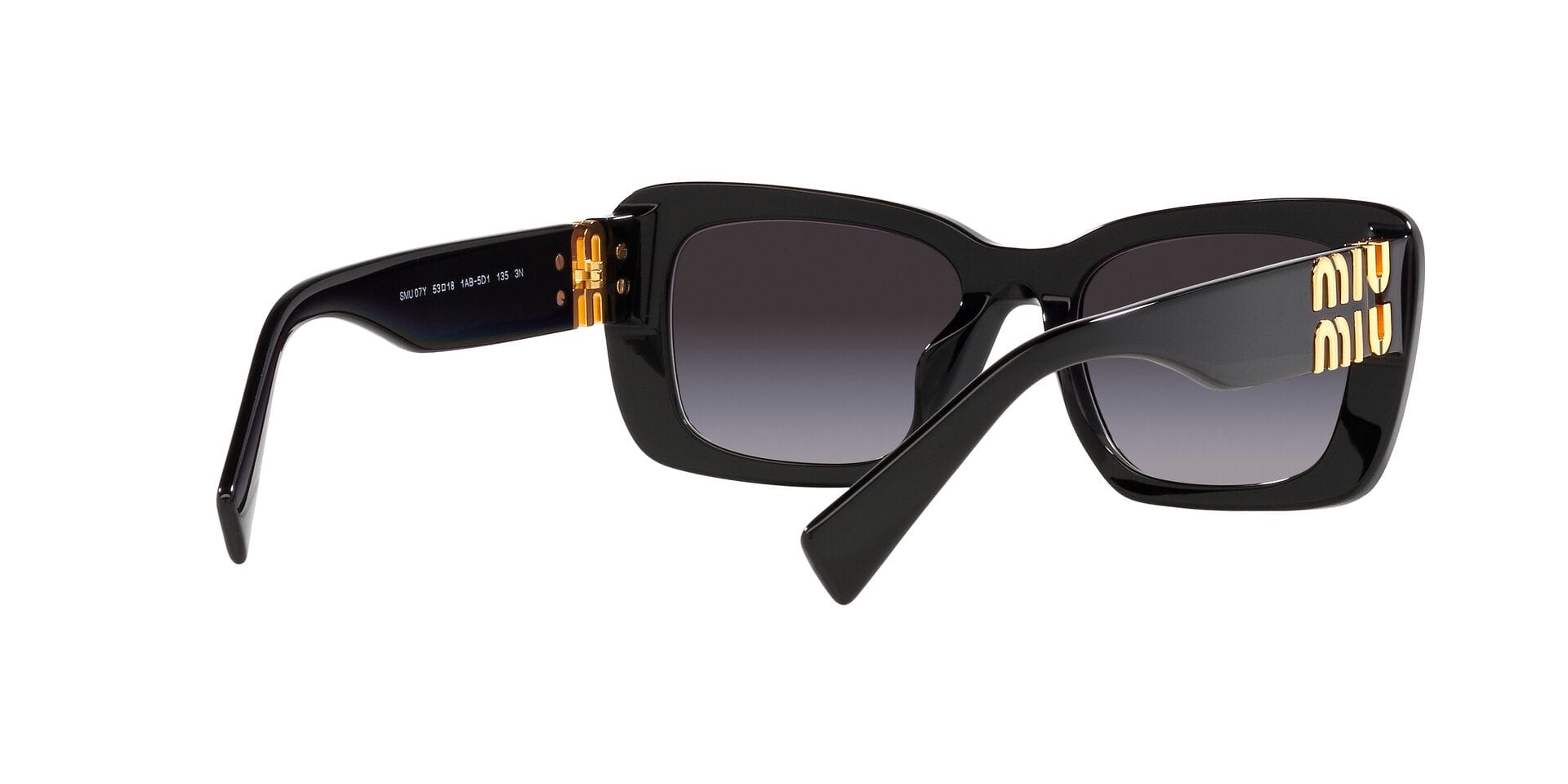 Miu Miu 0MU07YS Sunglass Black Female Shell Shell Sunglass — Black frame — view 8