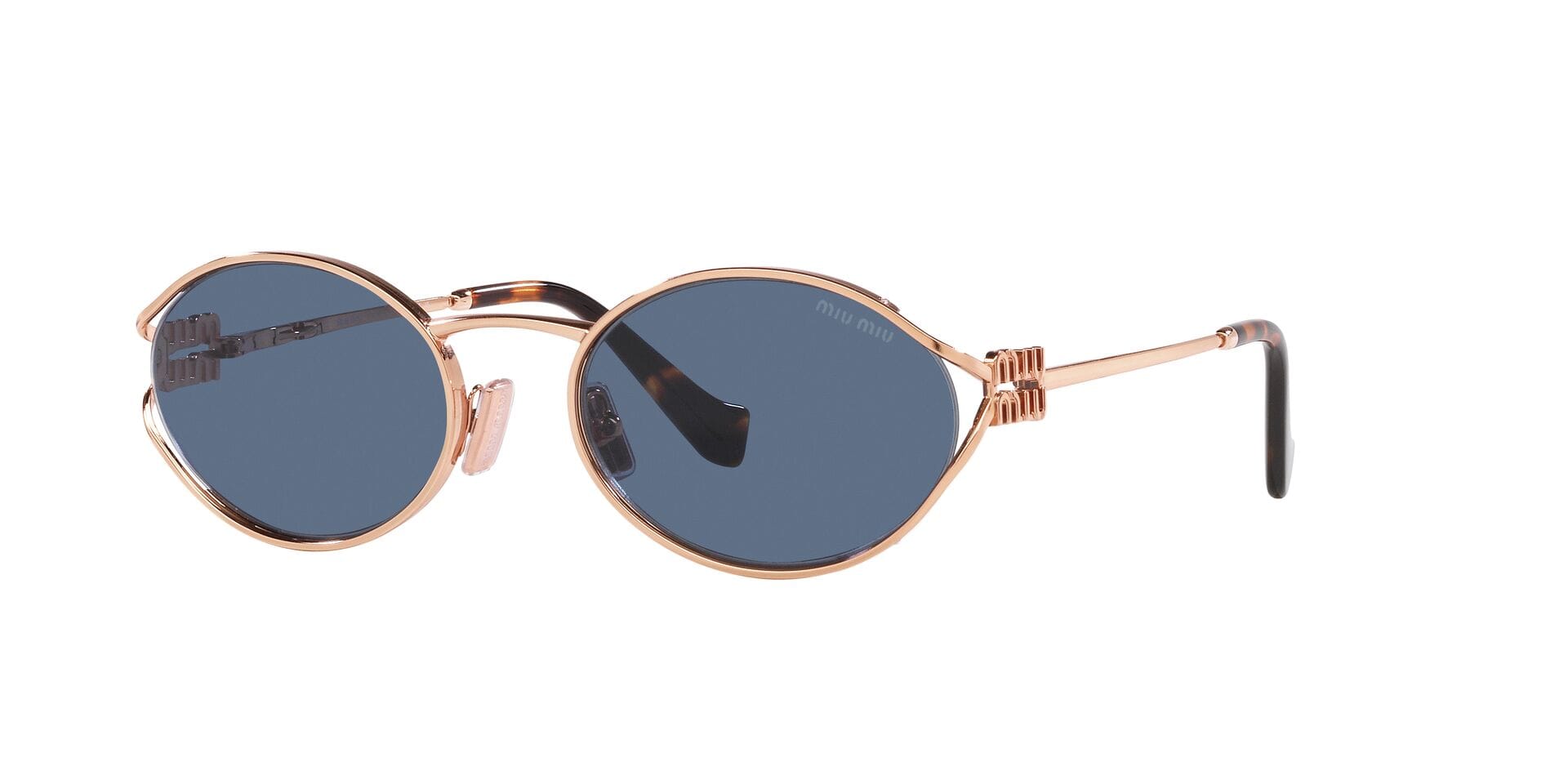 Miu Miu 0MU52YS Sunglass Pink Female Metal Metal Sunglass — Pink frame — view 1