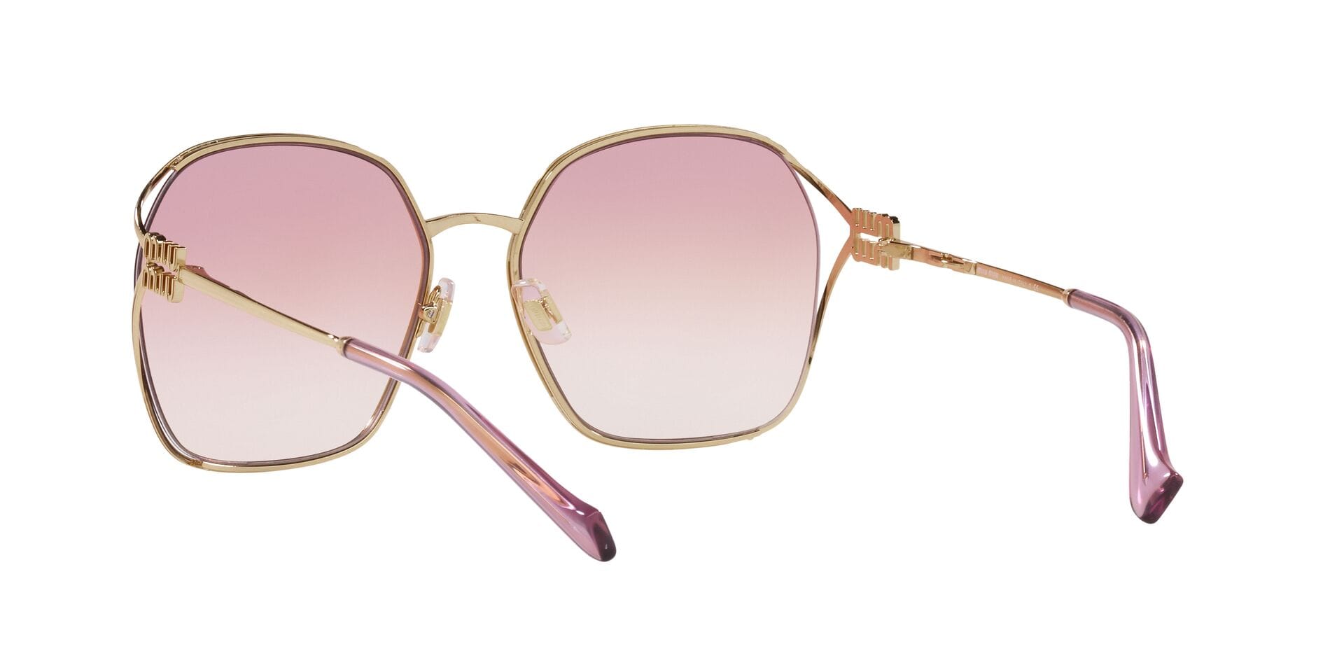Miu Miu 0MU52WS Sunglass Gold Female Metal Metal Sunglass — Gold frame — view 2