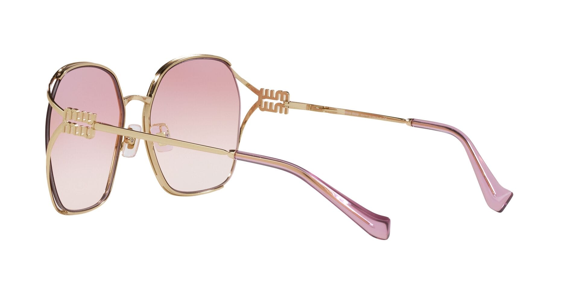 Miu Miu 0MU52WS Sunglass Gold Female Metal Metal Sunglass — Gold frame — view 5