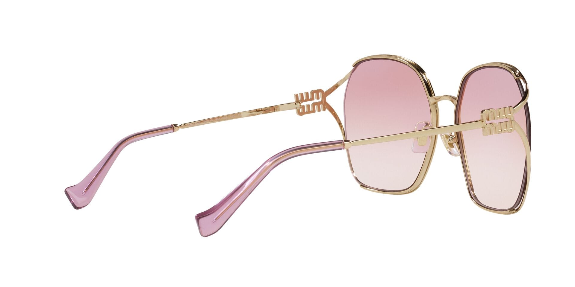 Miu Miu 0MU52WS Sunglass Gold Female Metal Metal Sunglass — Gold frame — view 9