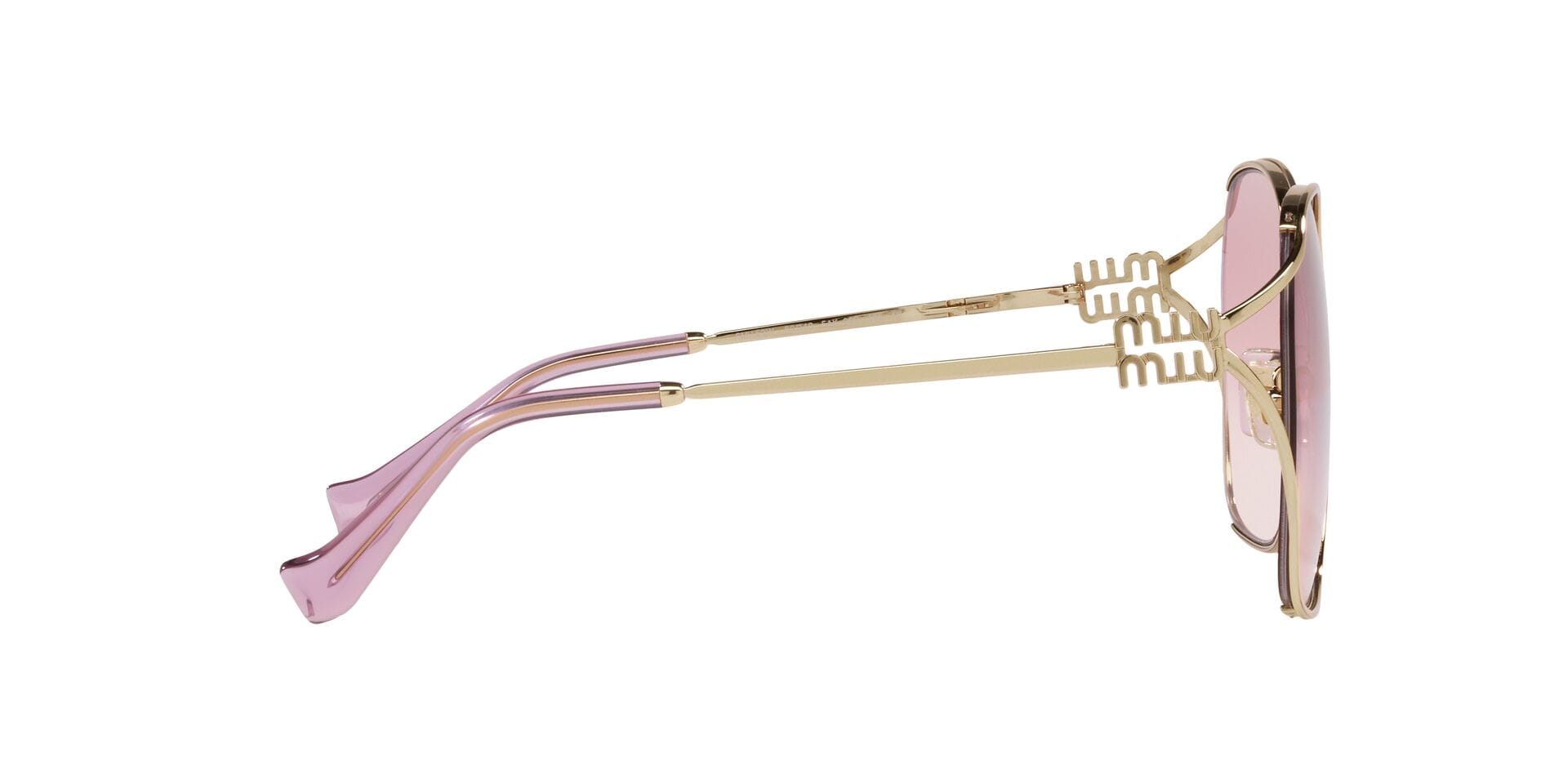 Miu Miu 0MU52WS Sunglass Gold Female Metal Metal Sunglass — Gold frame — view 10