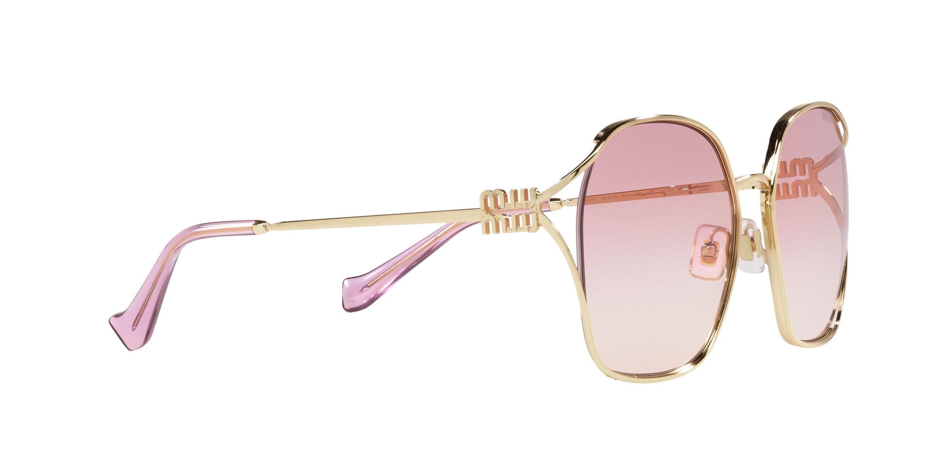 Miu Miu 0MU52WS Sunglass Gold Female Metal Metal Sunglass — Gold frame — view 11