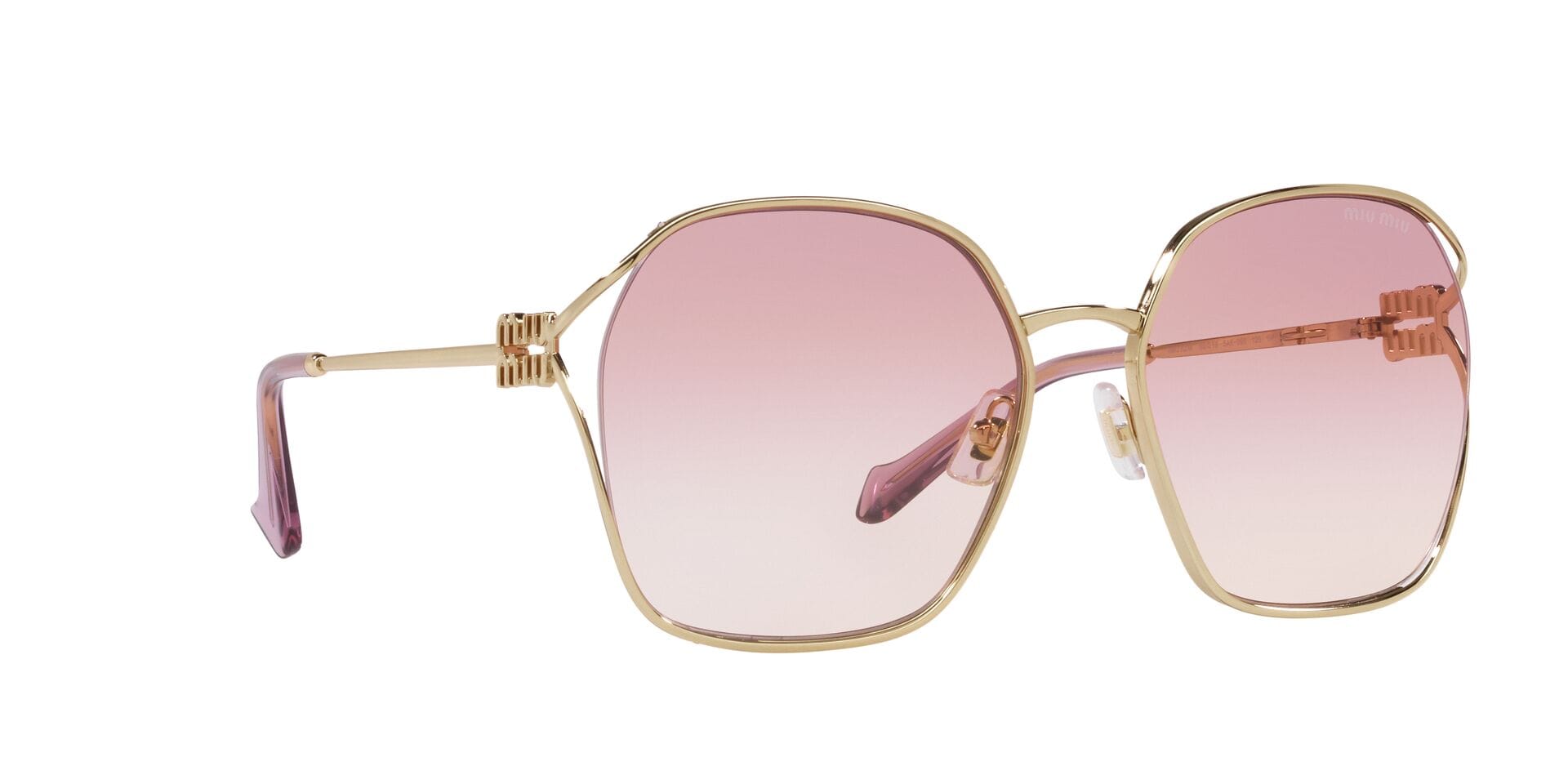 Miu Miu 0MU52WS Sunglass Gold Female Metal Metal Sunglass — Gold frame — view 12