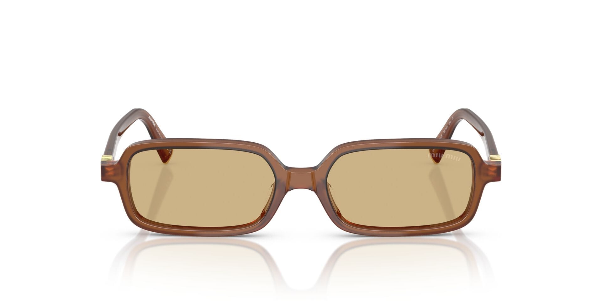 Miu Miu 0MU11ZS Sunglass Light Brown Female Shell Shell Sunglass — Light Brown frame — view 4