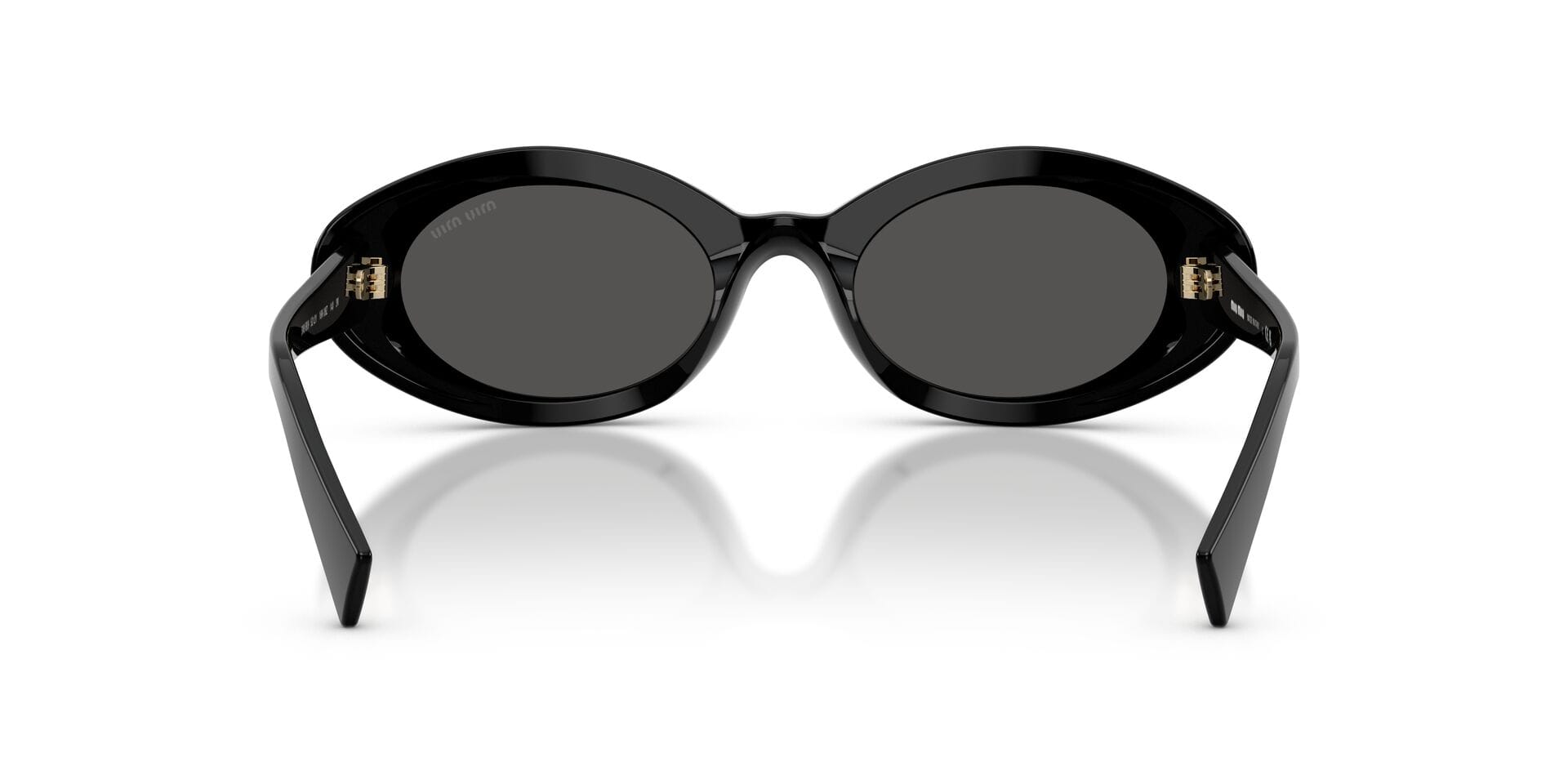 Miu Miu 0MUB09S Sunglass Black Female Shell Shell Sunglass — Black frame — view 2
