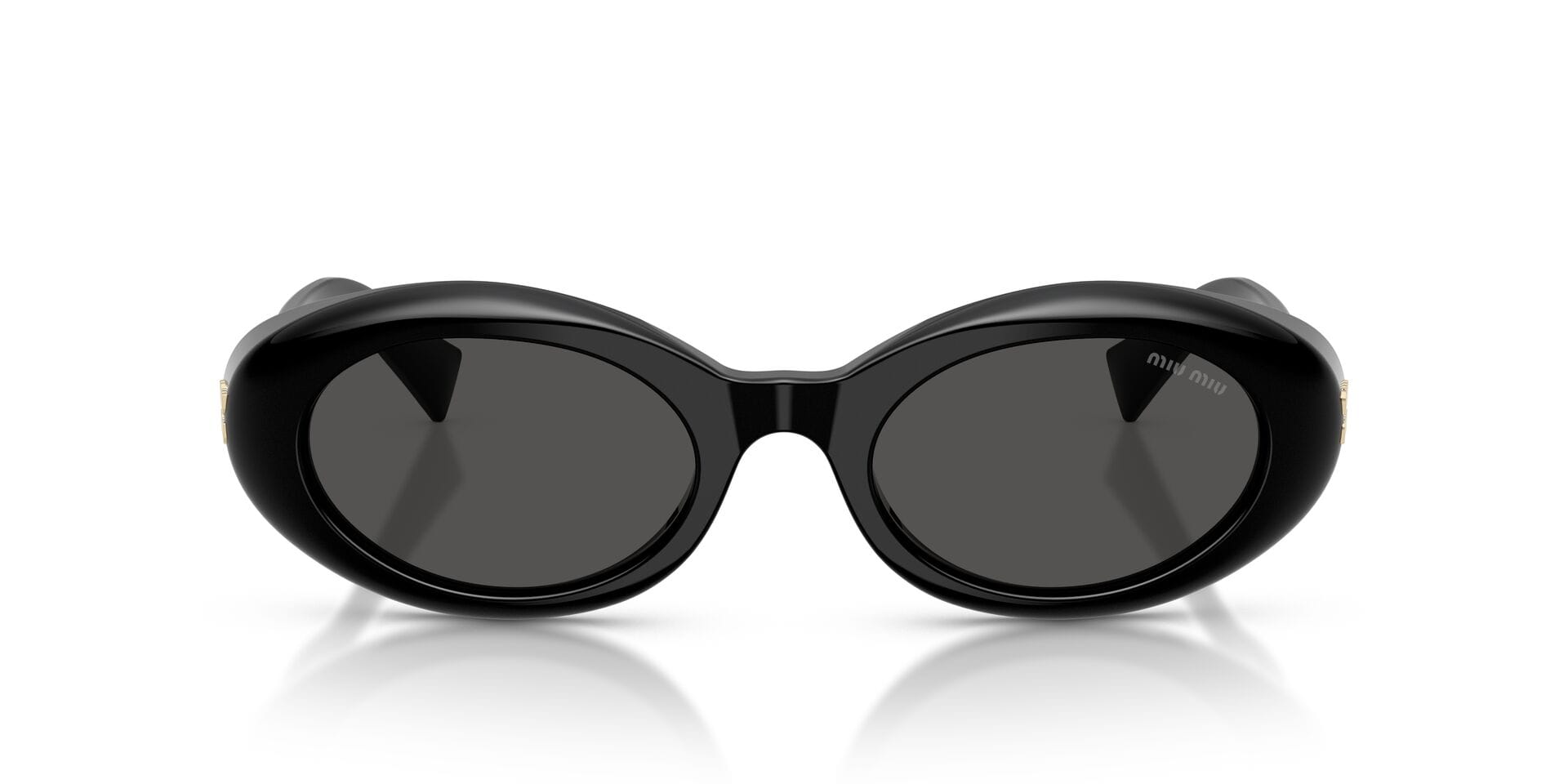 Miu Miu 0MUB09S Sunglass Black Female Shell Shell Sunglass — Black frame — view 4