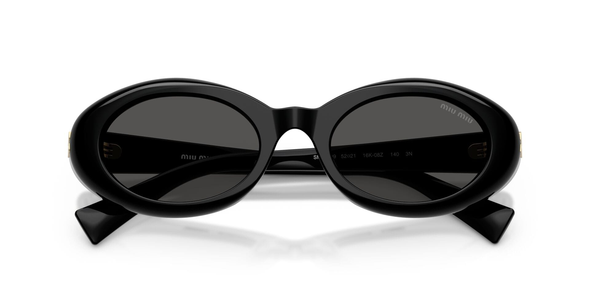 Miu Miu 0MUB09S Sunglass Black Female Shell Shell Sunglass — Black frame — view 7