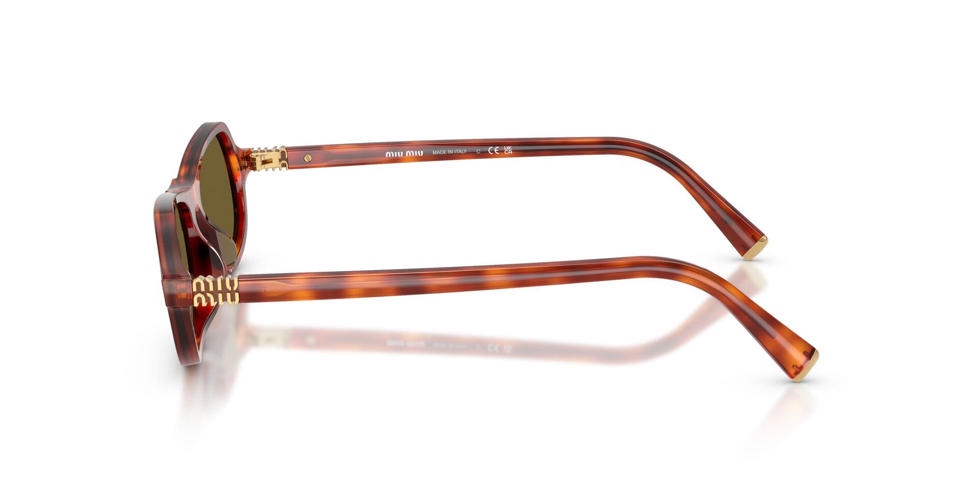 Miu Miu 0MUB10SU Sunglass Havana Female Shell Shell Sunglass — Havana frame — view 5