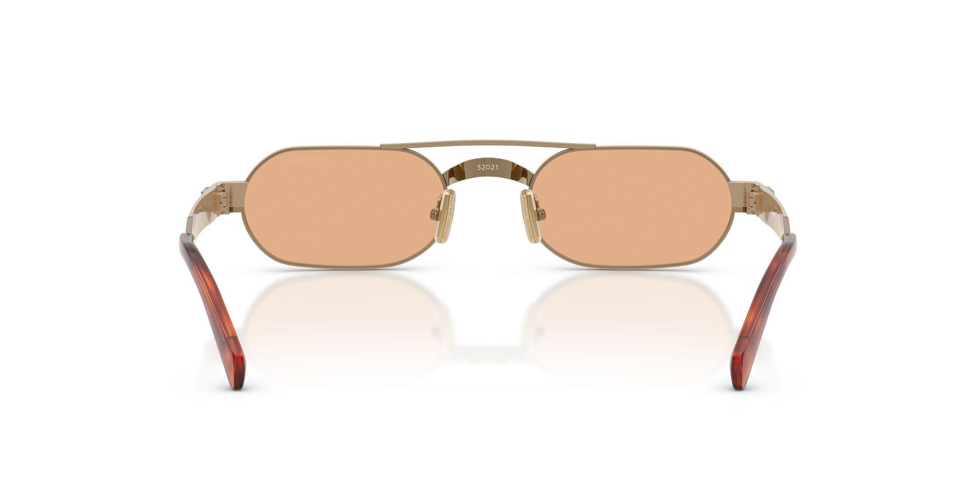 Miu Miu 0MUB52S Sunglass Gold Female Metal Metal Sunglass — Gold frame — view 2