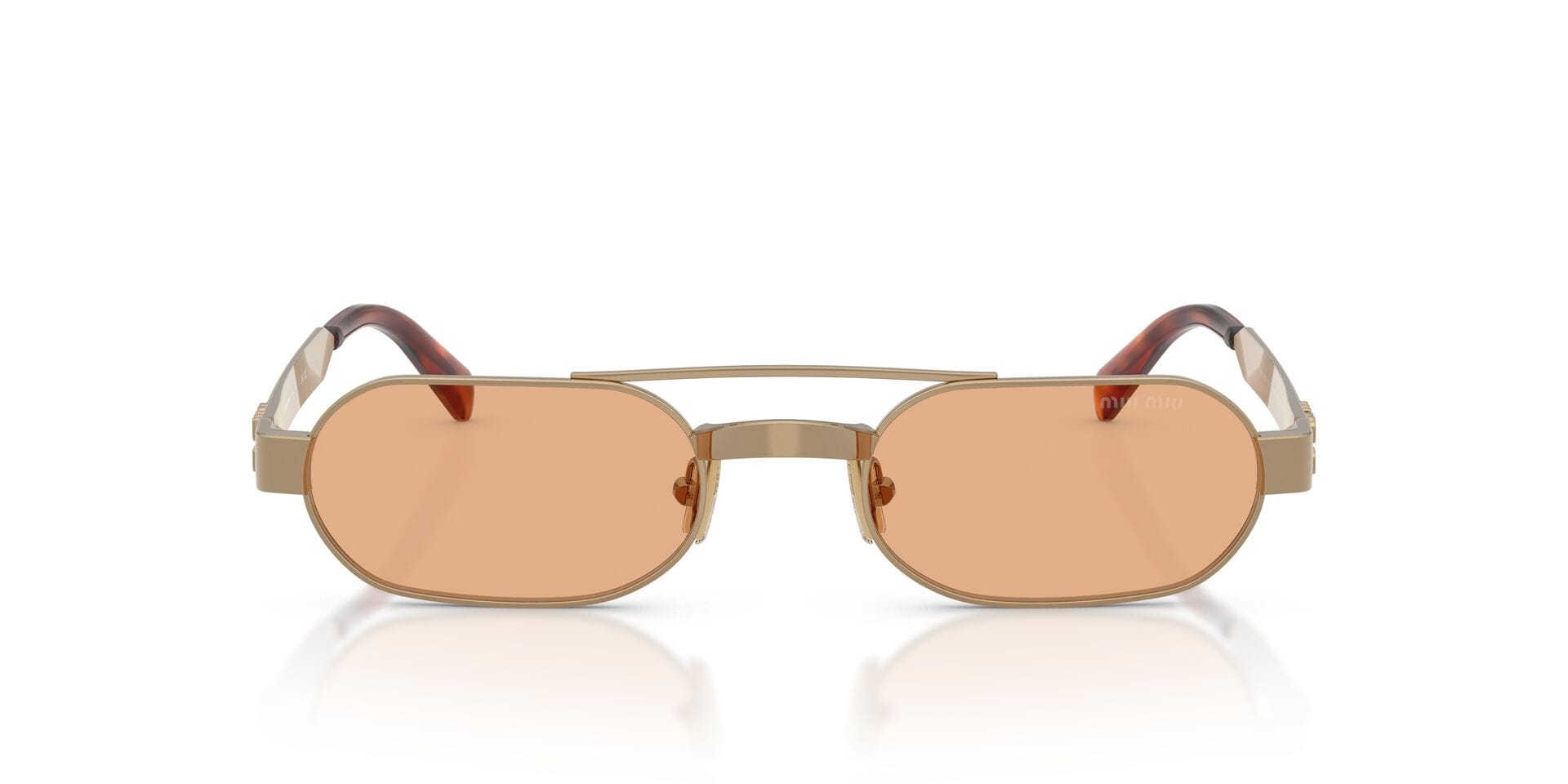 Miu Miu 0MUB52S Sunglass Gold Female Metal Metal Sunglass — Gold frame — view 4