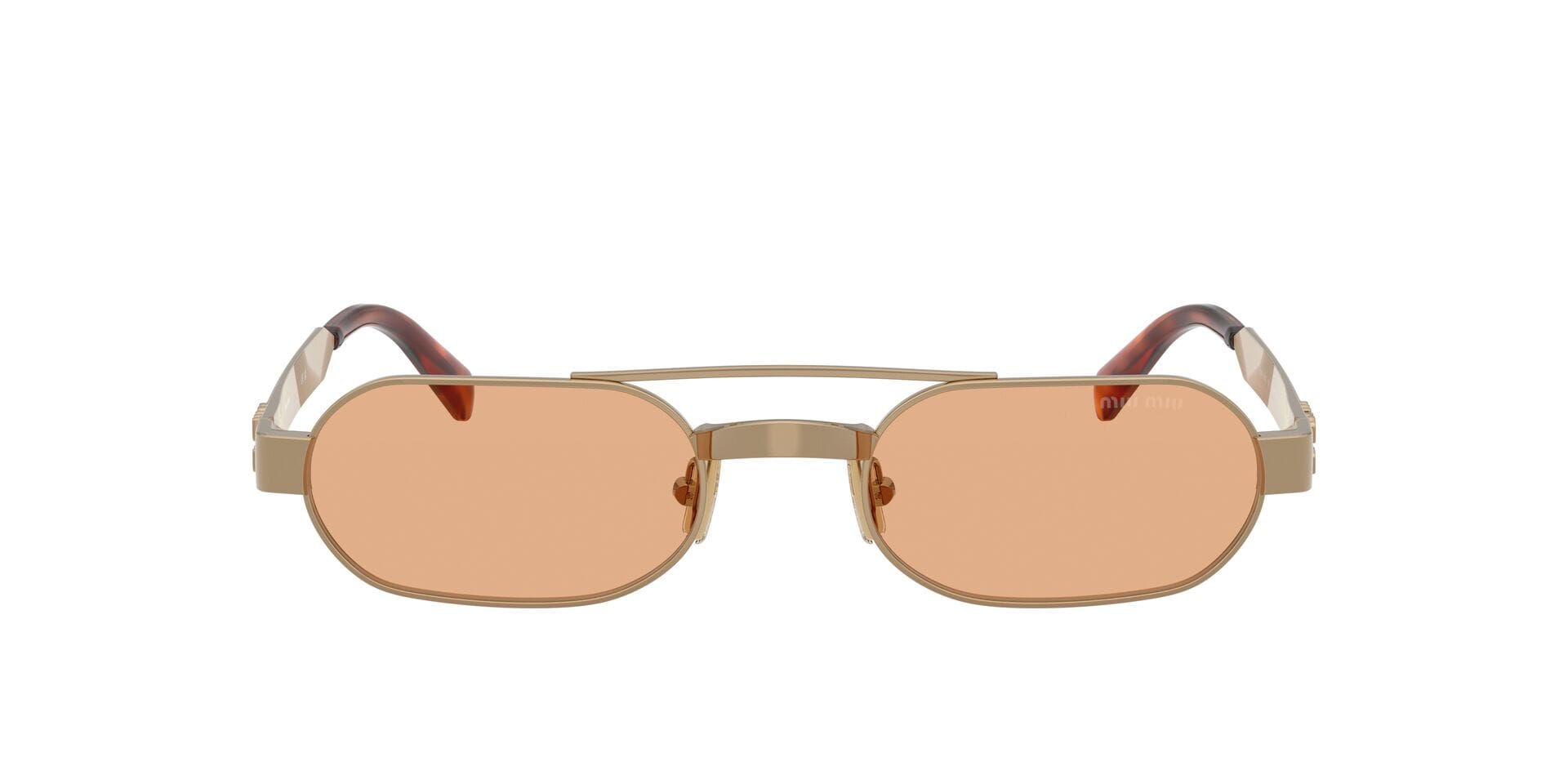 Miu Miu 0MUB52S Sunglass Gold Female Metal Metal Sunglass — Gold frame — view 6