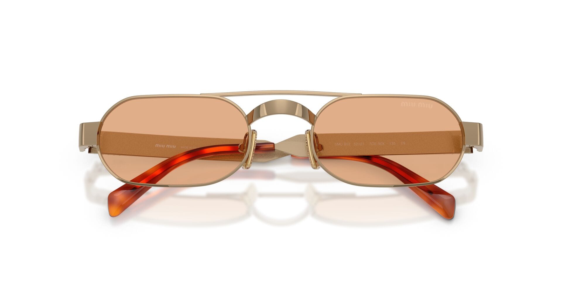 Miu Miu 0MUB52S Sunglass Gold Female Metal Metal Sunglass — Gold frame — view 7