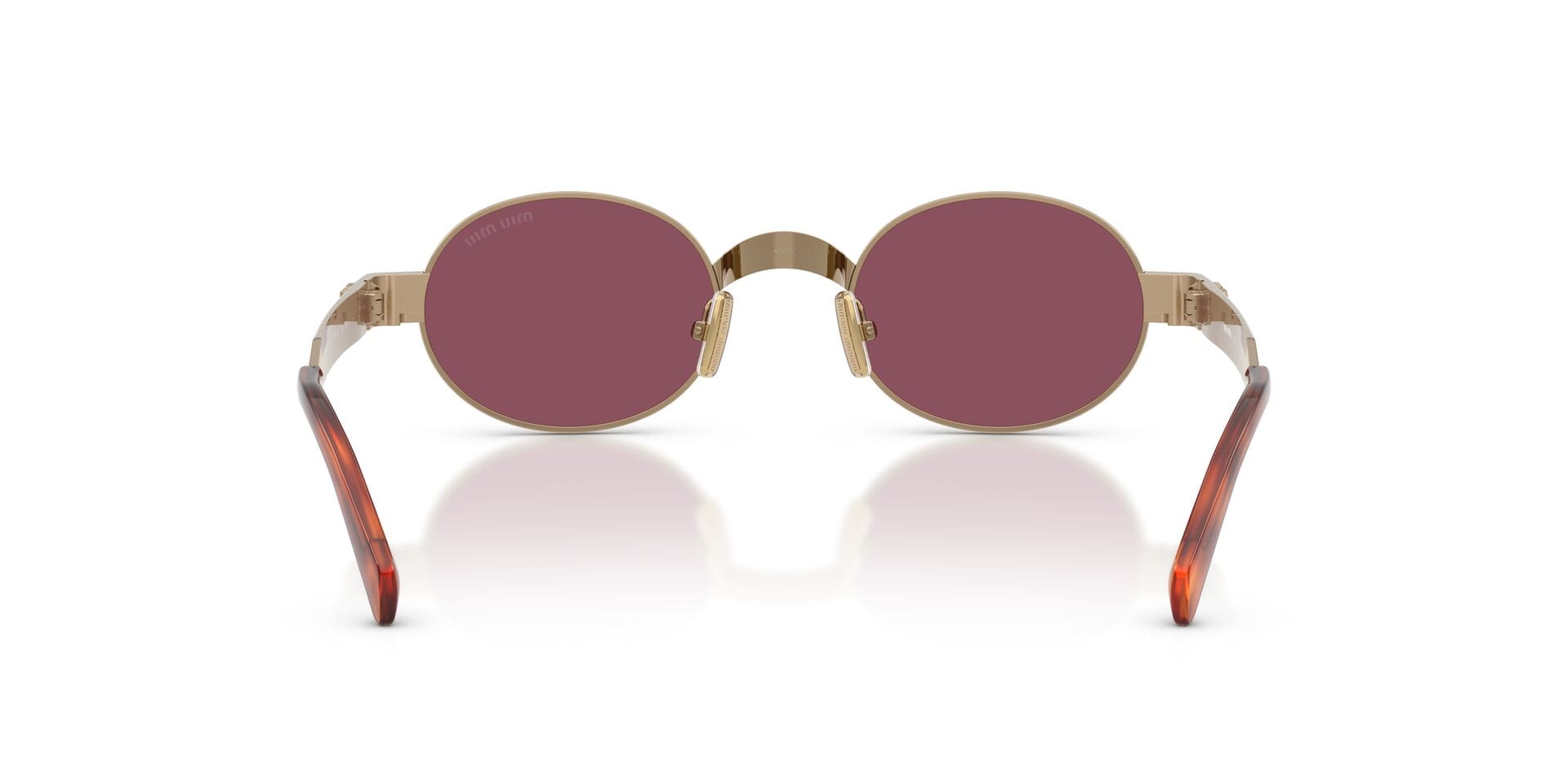 Miu Miu 0MU51S Sunglass Gold Female Metal Metal Sunglass — Gold frame — view 2