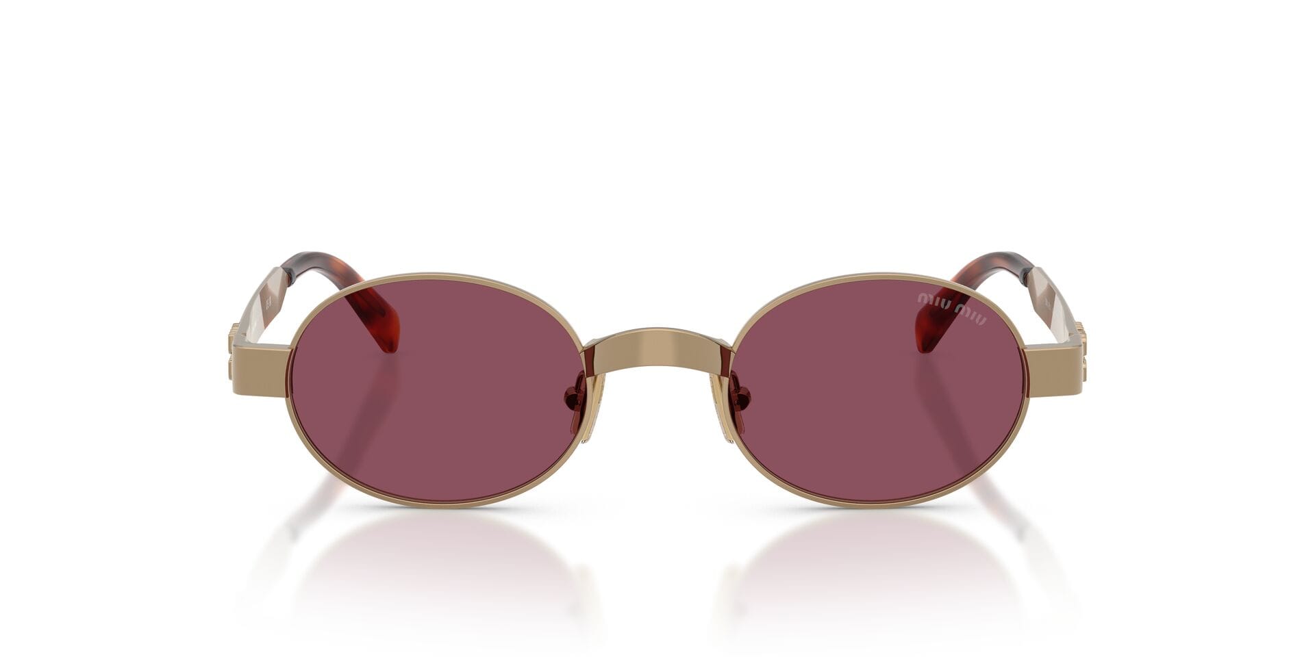 Miu Miu 0MU51S Sunglass Gold Female Metal Metal Sunglass — Gold frame — view 4