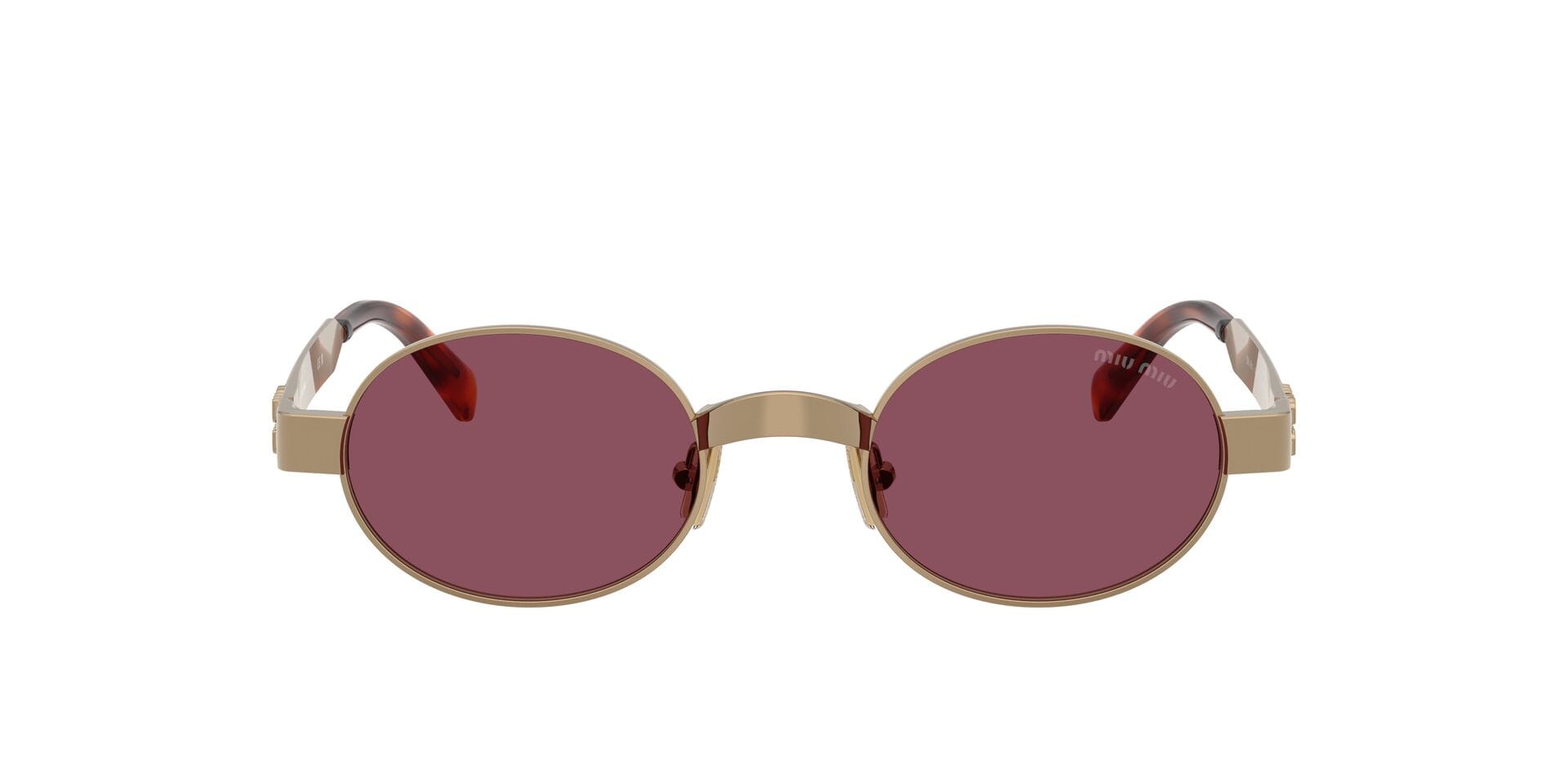 Miu Miu 0MU51S Sunglass Gold Female Metal Metal — Gold frame