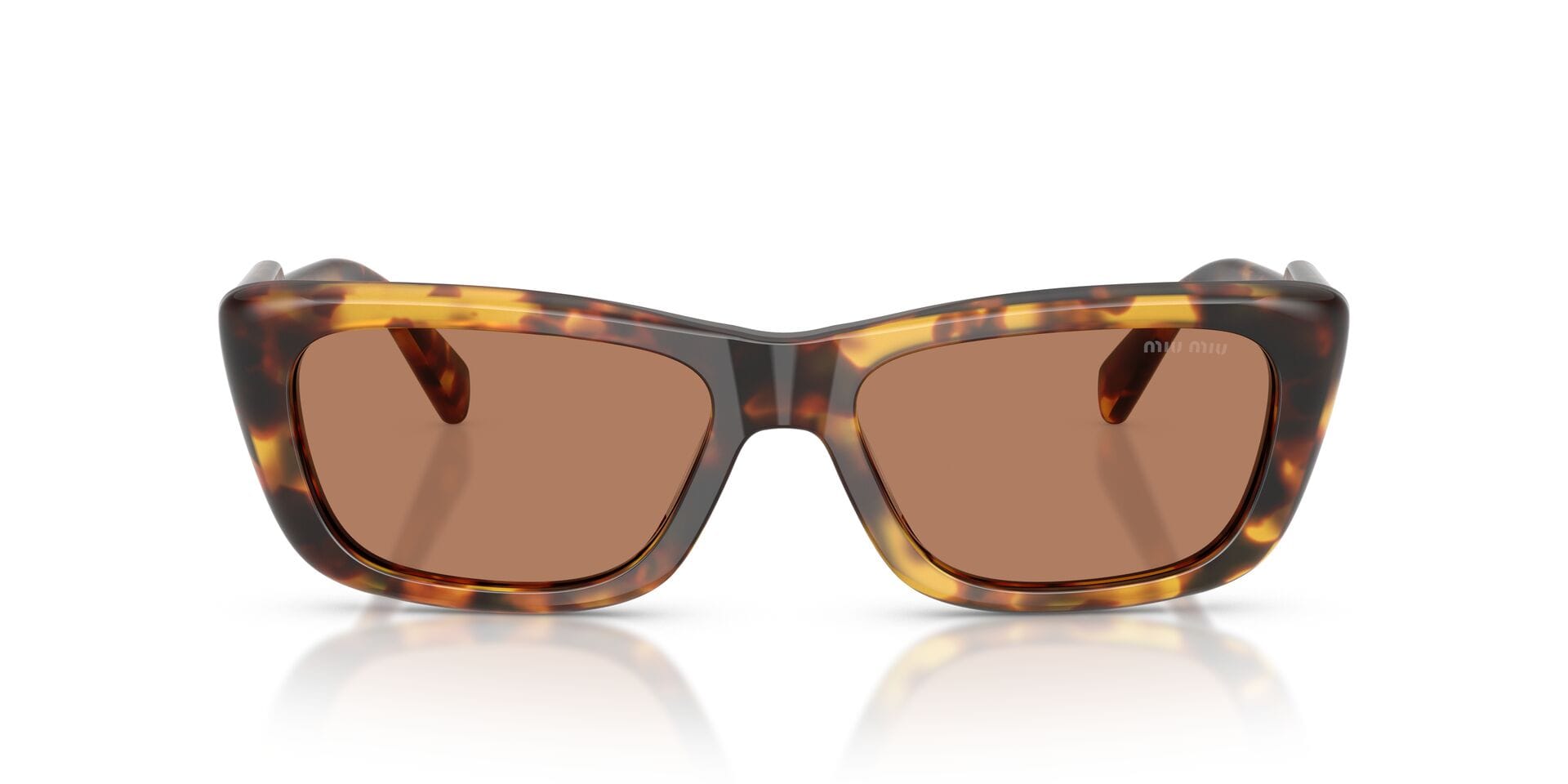 Miu Miu 0MUB12S Sunglass Havana Female Shell Shell Sunglass — Havana frame — view 4