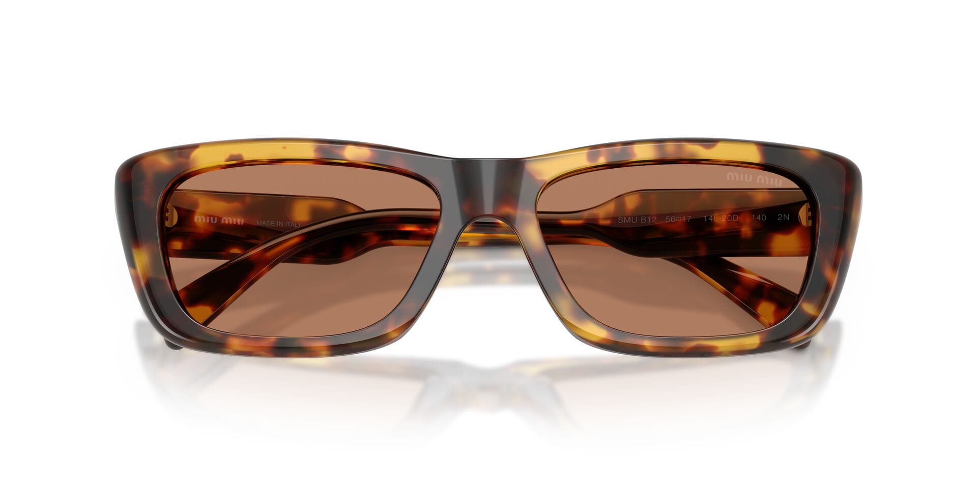 Miu Miu 0MUB12S Sunglass Havana Female Shell Shell Sunglass — Havana frame — view 7