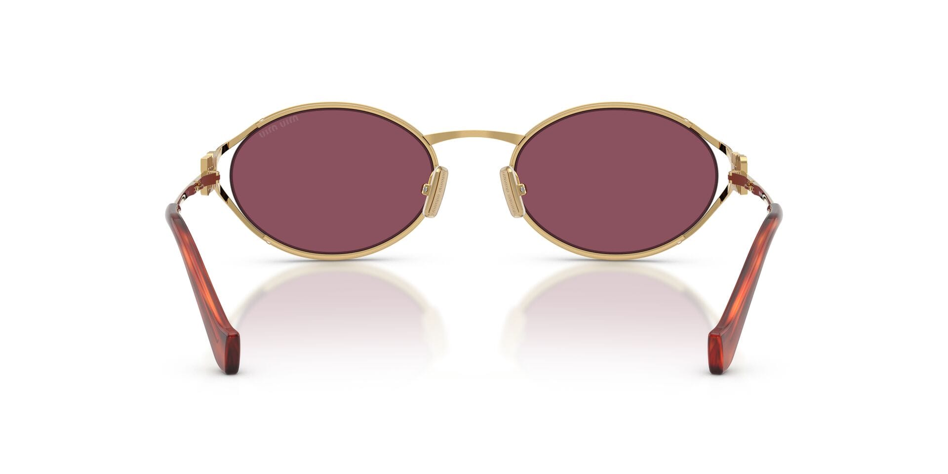 Miu Miu 052YS Sunglass Gold Female Metal Metal Sunglass — Gold frame — view 2