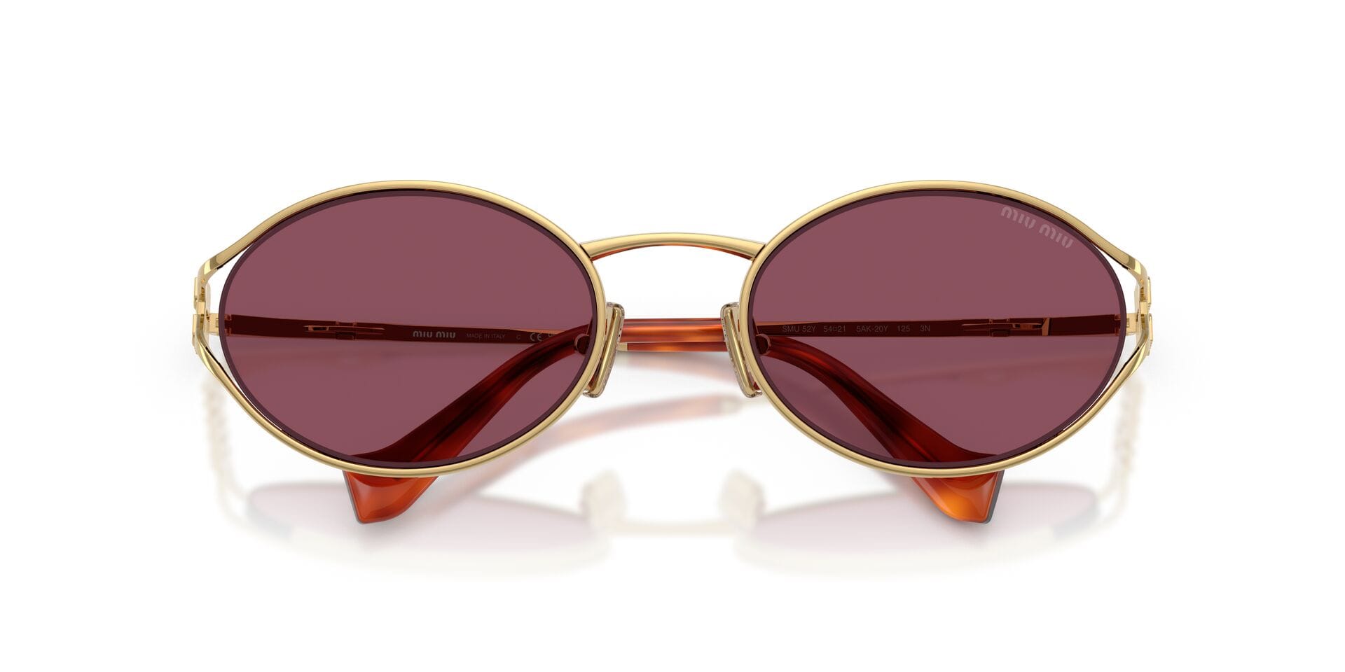 Miu Miu 052YS Sunglass Gold Female Metal Metal Sunglass — Gold frame — view 7