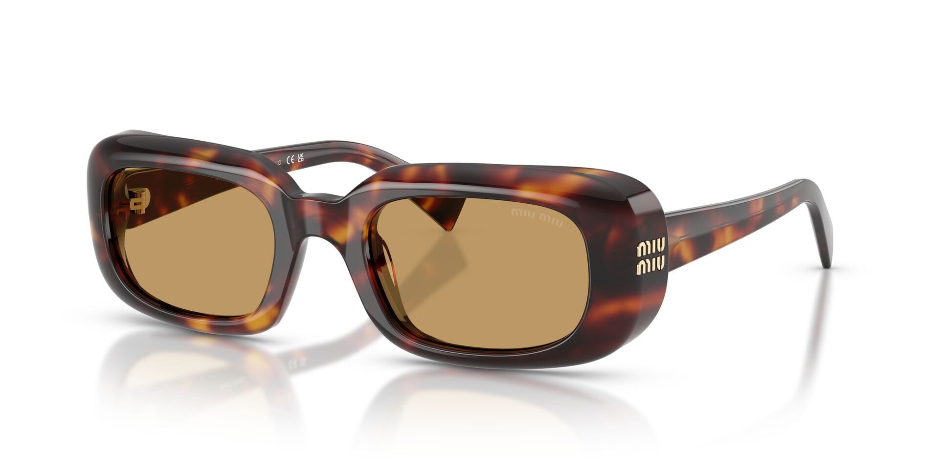 MIU MIU 0MUB13S 27L10Y Sunglass — Havana frame — view 1