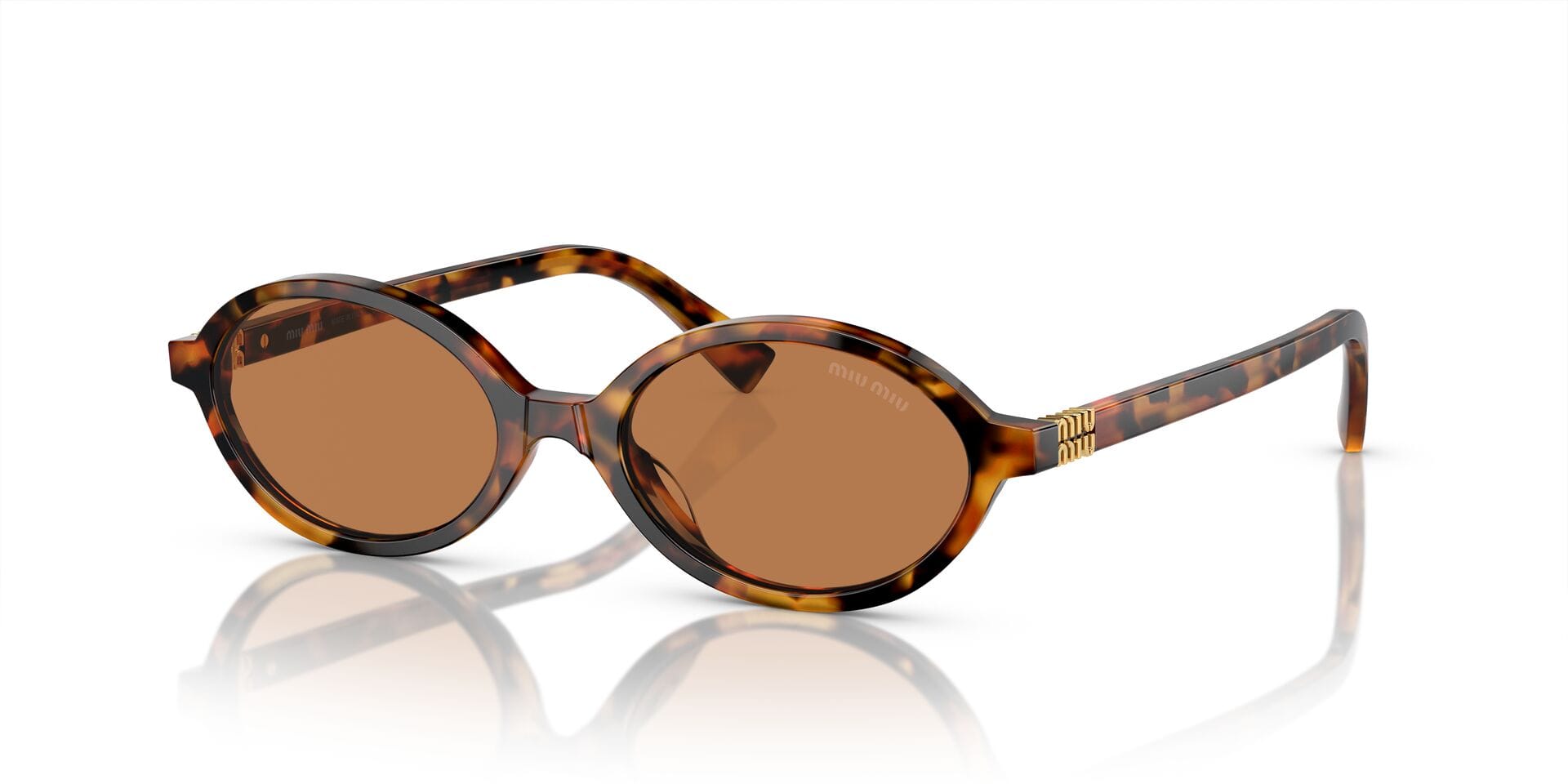 Miu Miu 0MU04ZS Sunglass Havana Female Shell Shell Sunglass — Havana frame — view 1