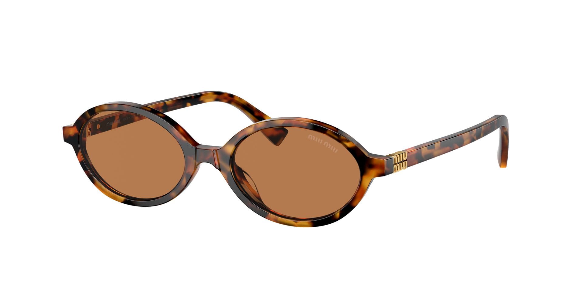 Miu Miu 0MU04ZS Sunglass Havana Female Shell Shell Sunglass — Havana frame — view 3