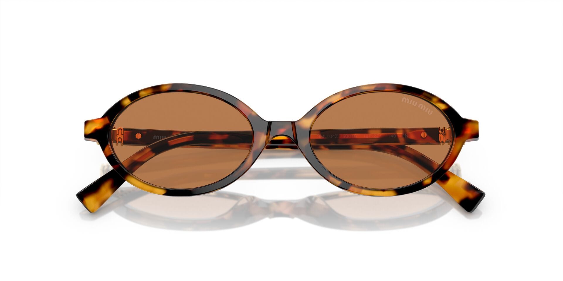 Miu Miu 0MU04ZS Sunglass Havana Female Shell Shell Sunglass — Havana frame — view 7